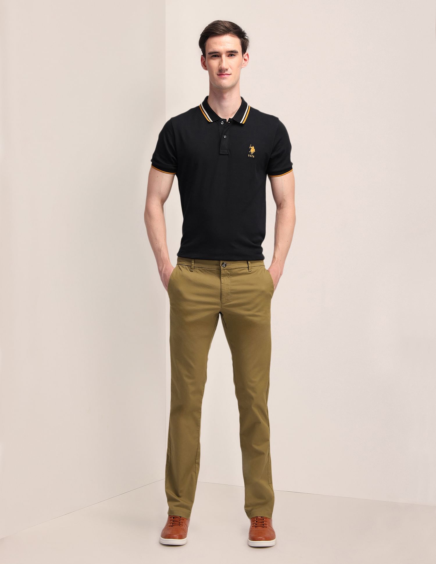 U.S. Polo Assn. Denver Slim Fit Mid Rise Trousers