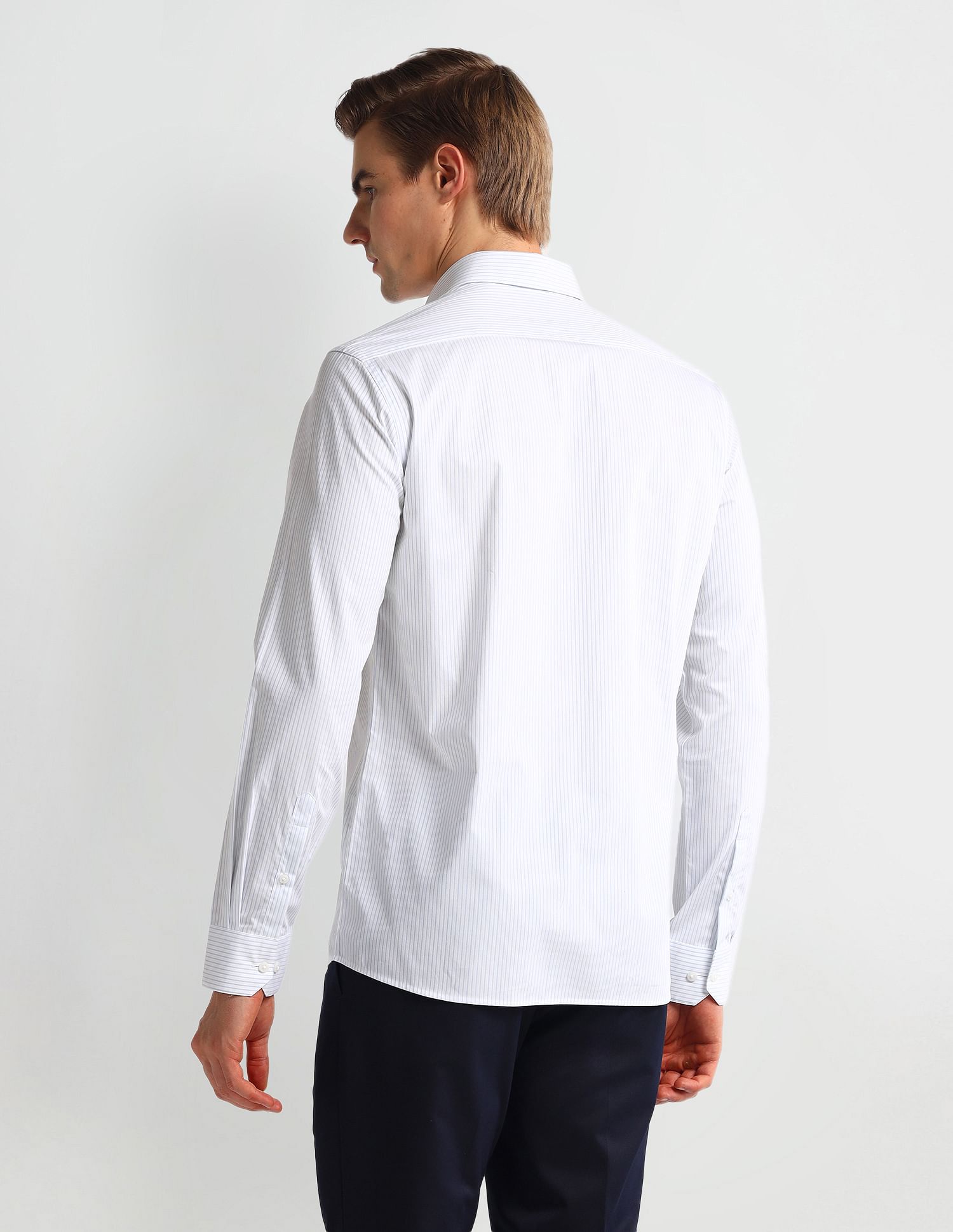 Arrow Herringbone Vertical Stripes Shirt