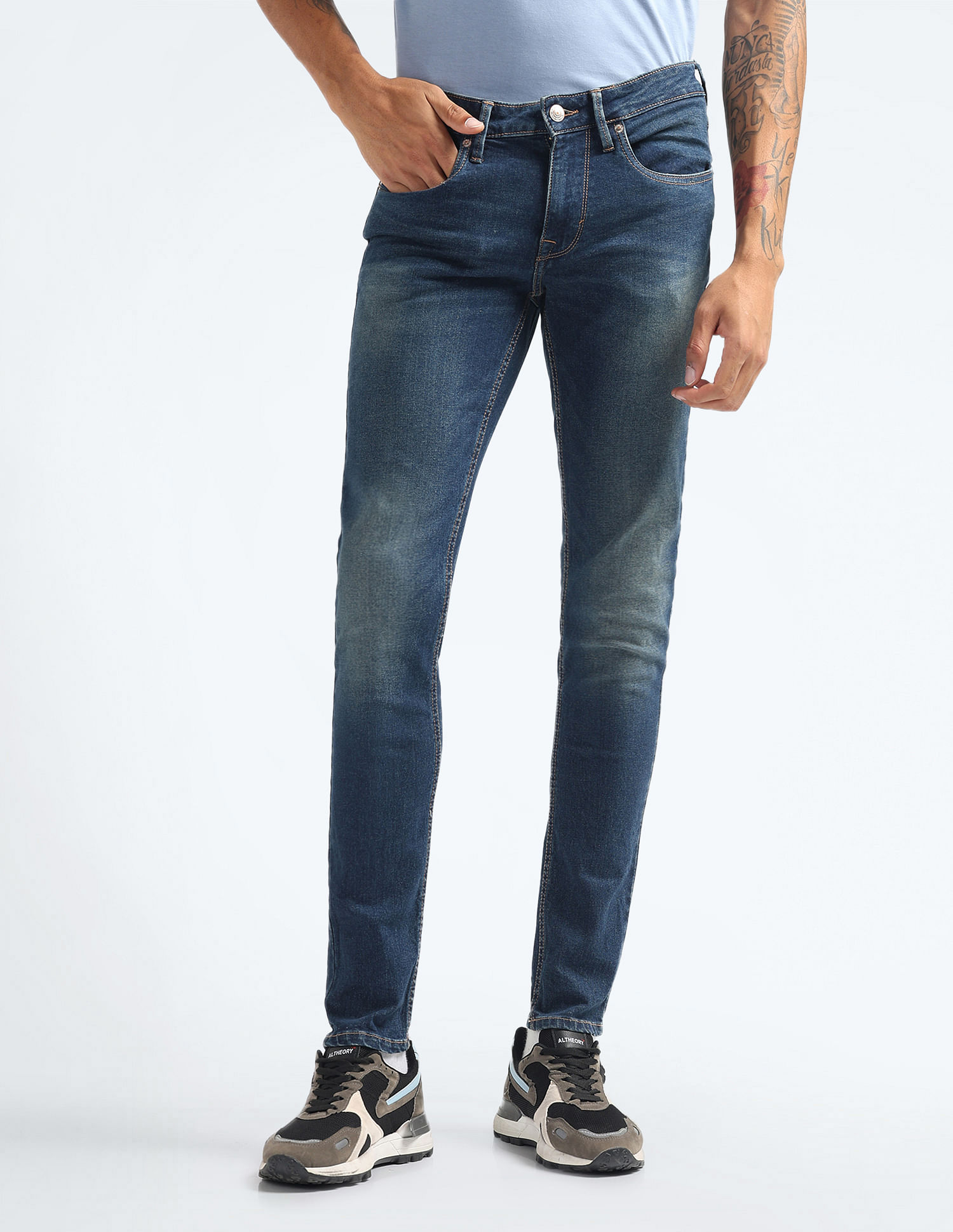 Flying Machine Super Skinny Fit Stone Wash Jeans