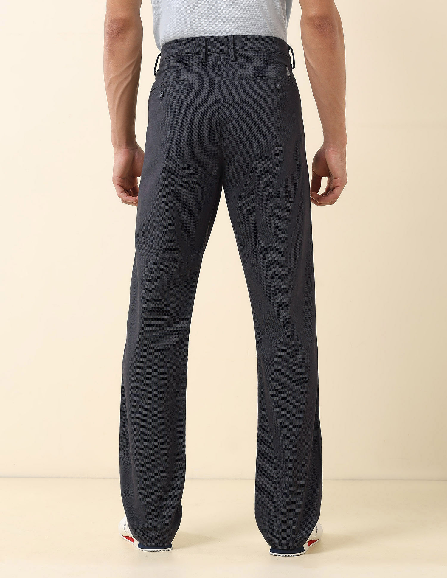 U.S. Polo Assn. Solid Riley Straight Fit Trousers