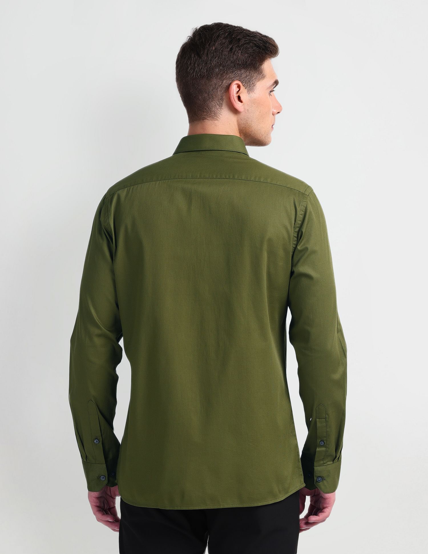 Arrow Self Design Slim Fit Shirt