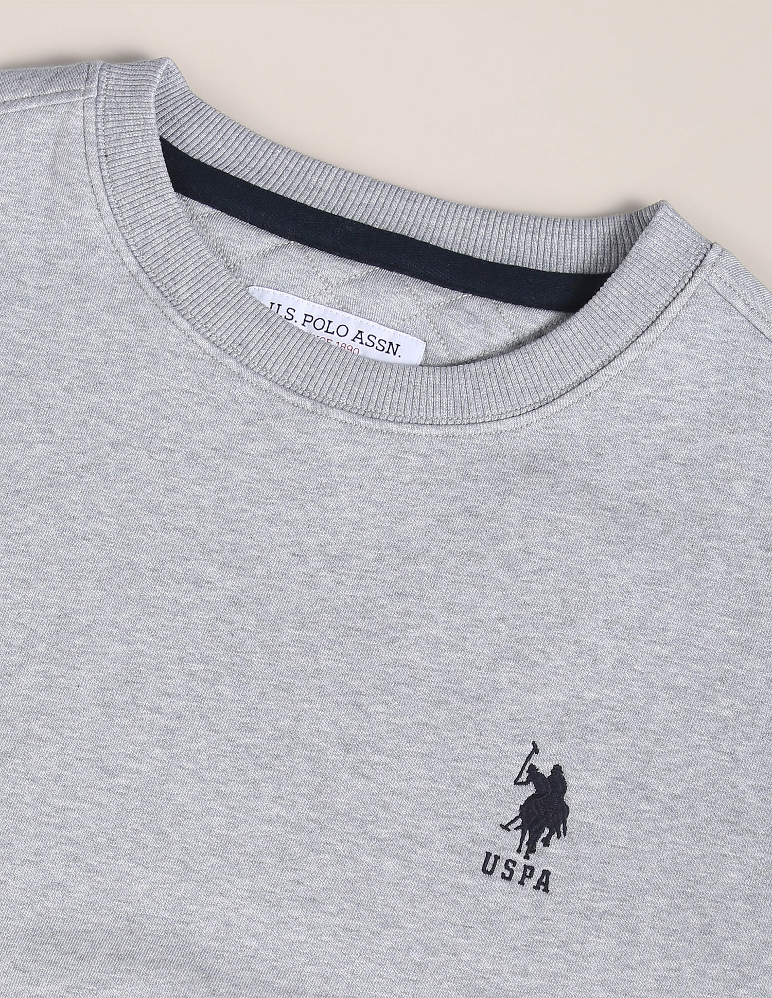U.S. Polo Assn. Heathered Panelled Sleeve Sweatshirt