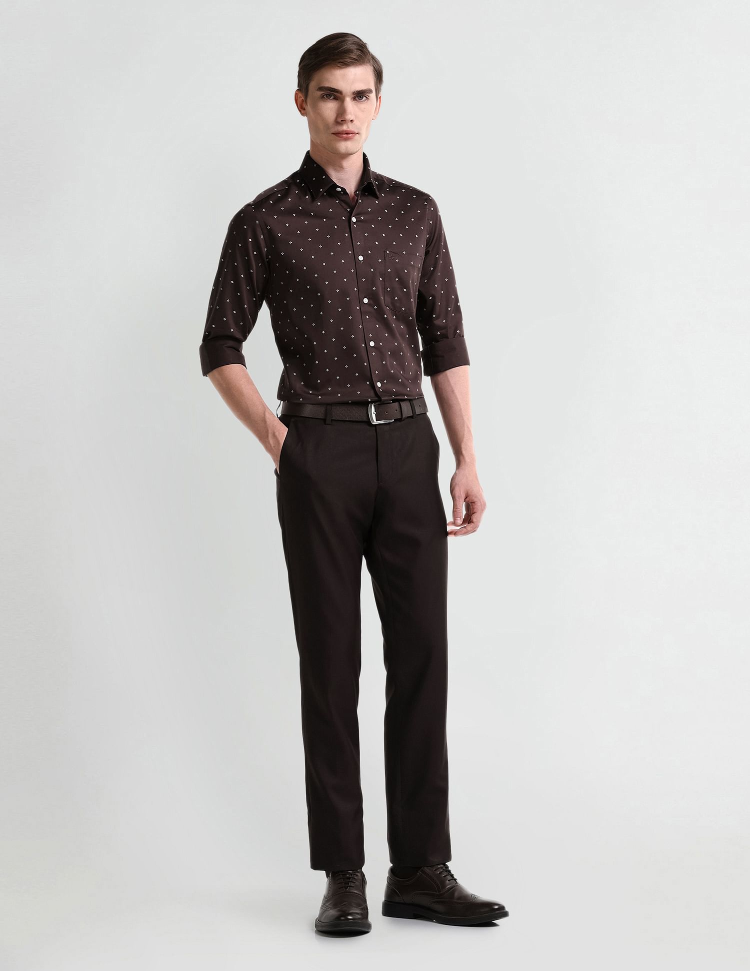 Arrow Manhattan Slim Fit Satin Shirt