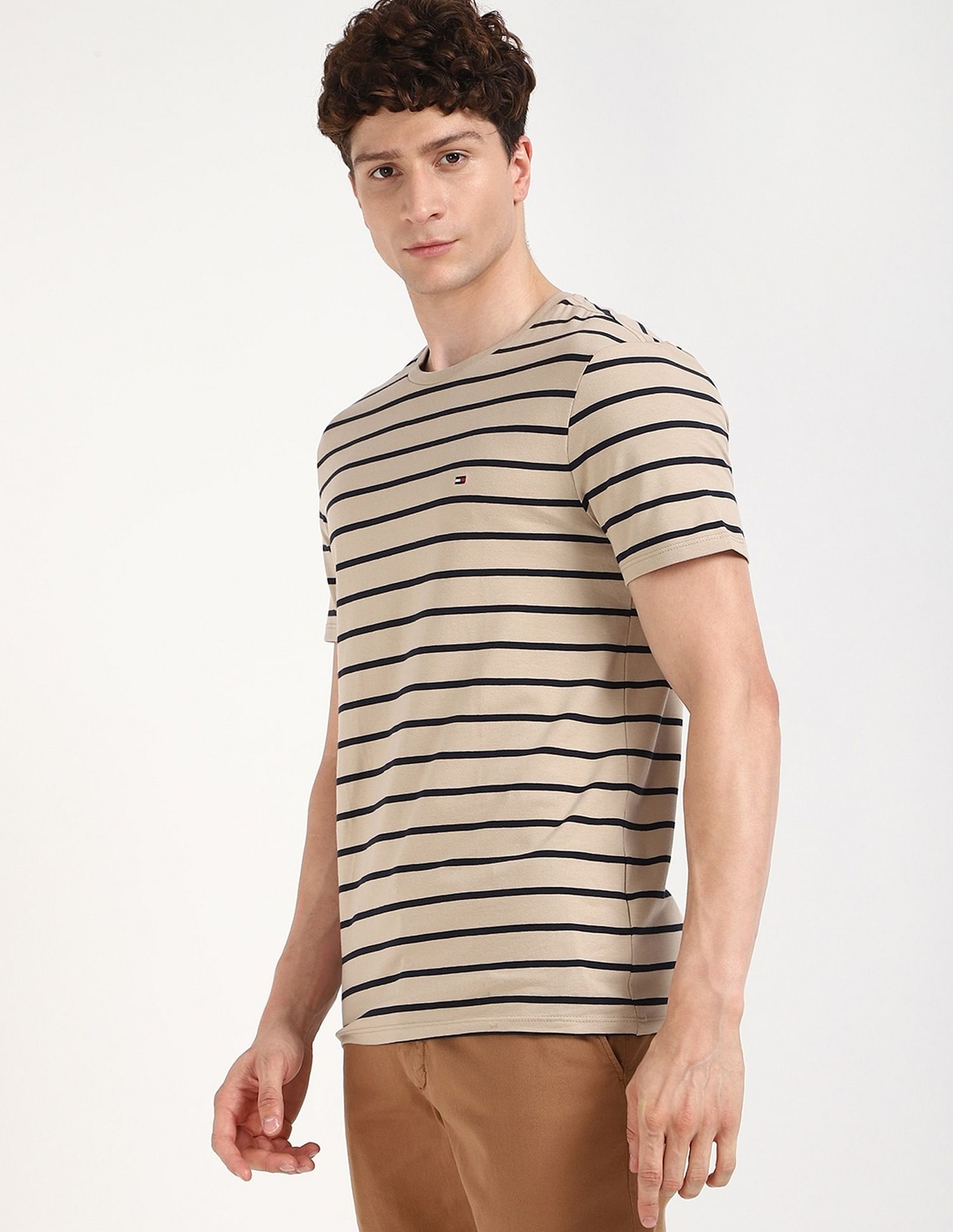 Tommy Hilfiger Striped Regular-Fit Cotton T-Shirt