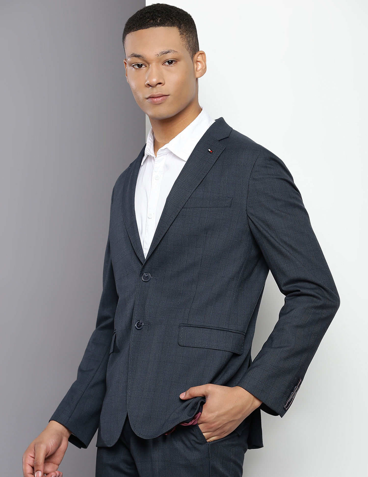 Tommy Hilfiger Tartan Check Regular Fit Blazer