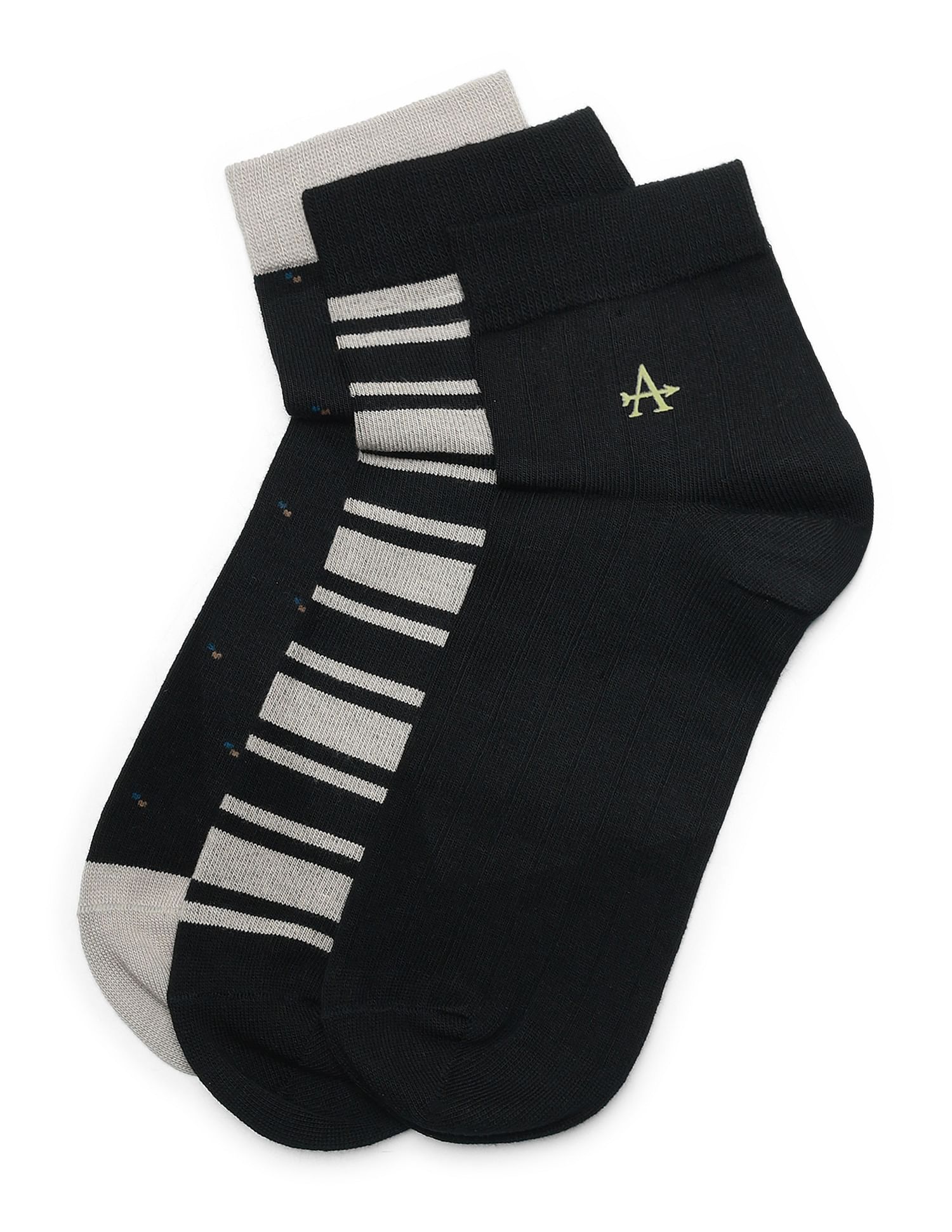 Arrow Men Printed Ankle Socks - Pack Of 3