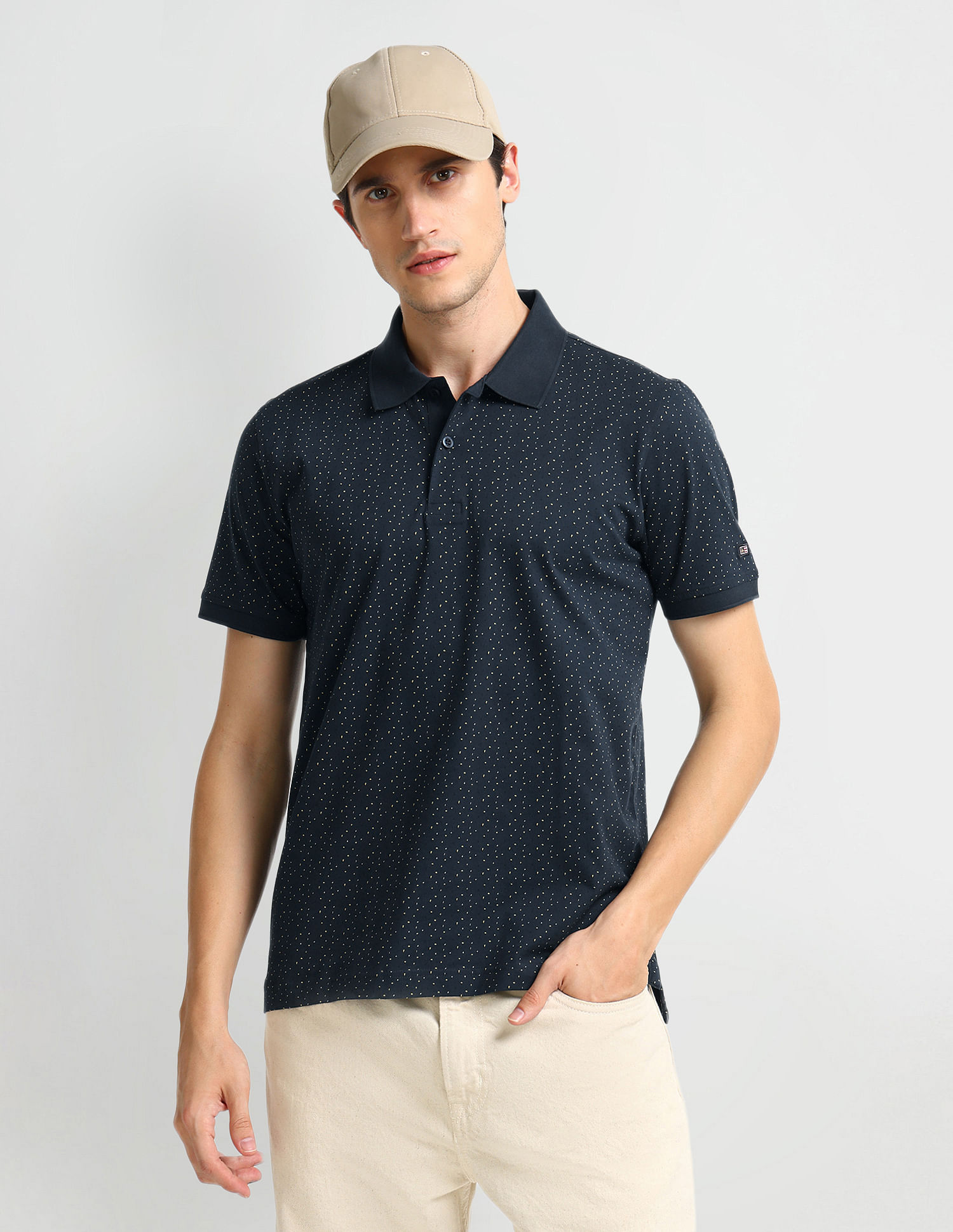 Arrow Sports Pure Cotton Graphic Polo Shirt