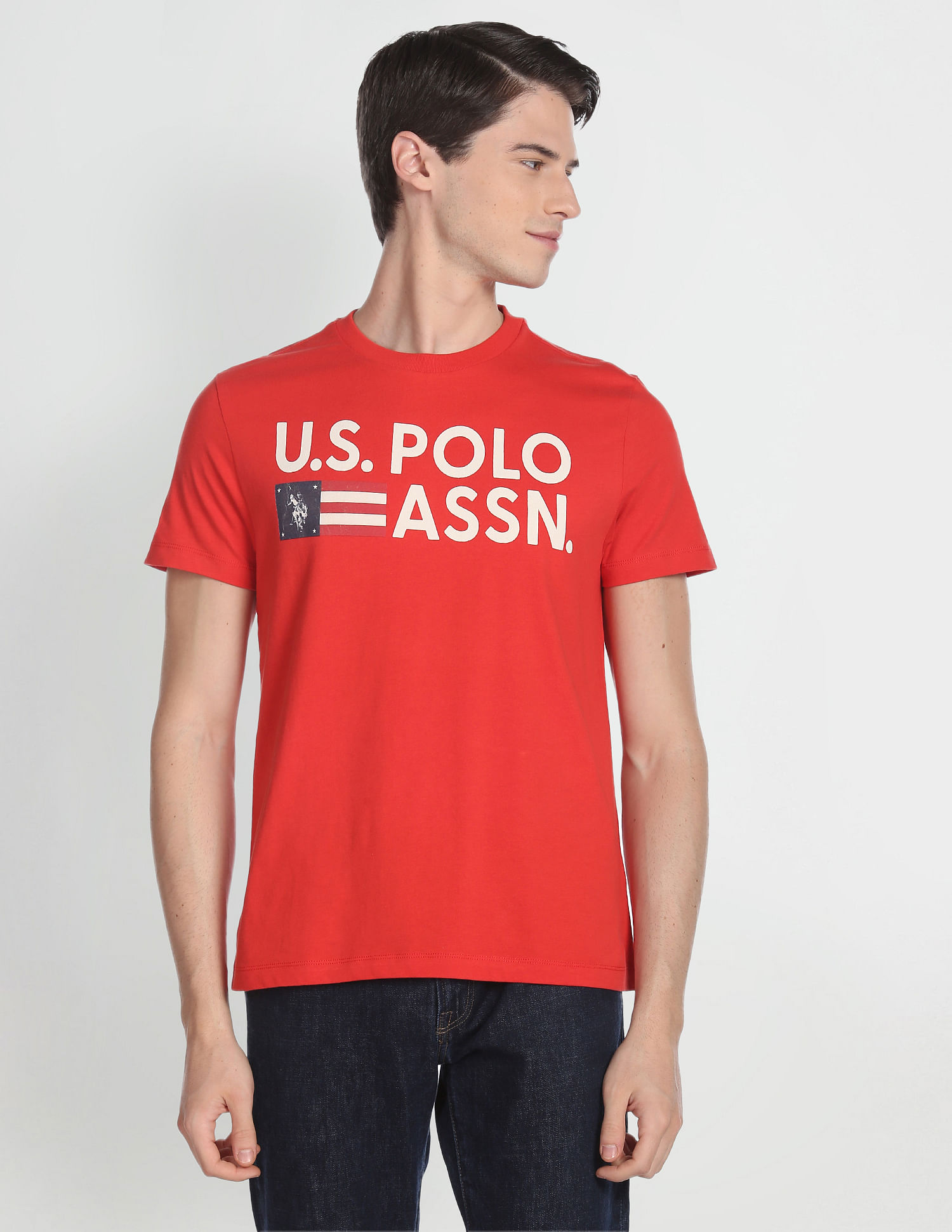 U.S. Polo Assn. Denim Co. Cotton Brand Print T-Shirt