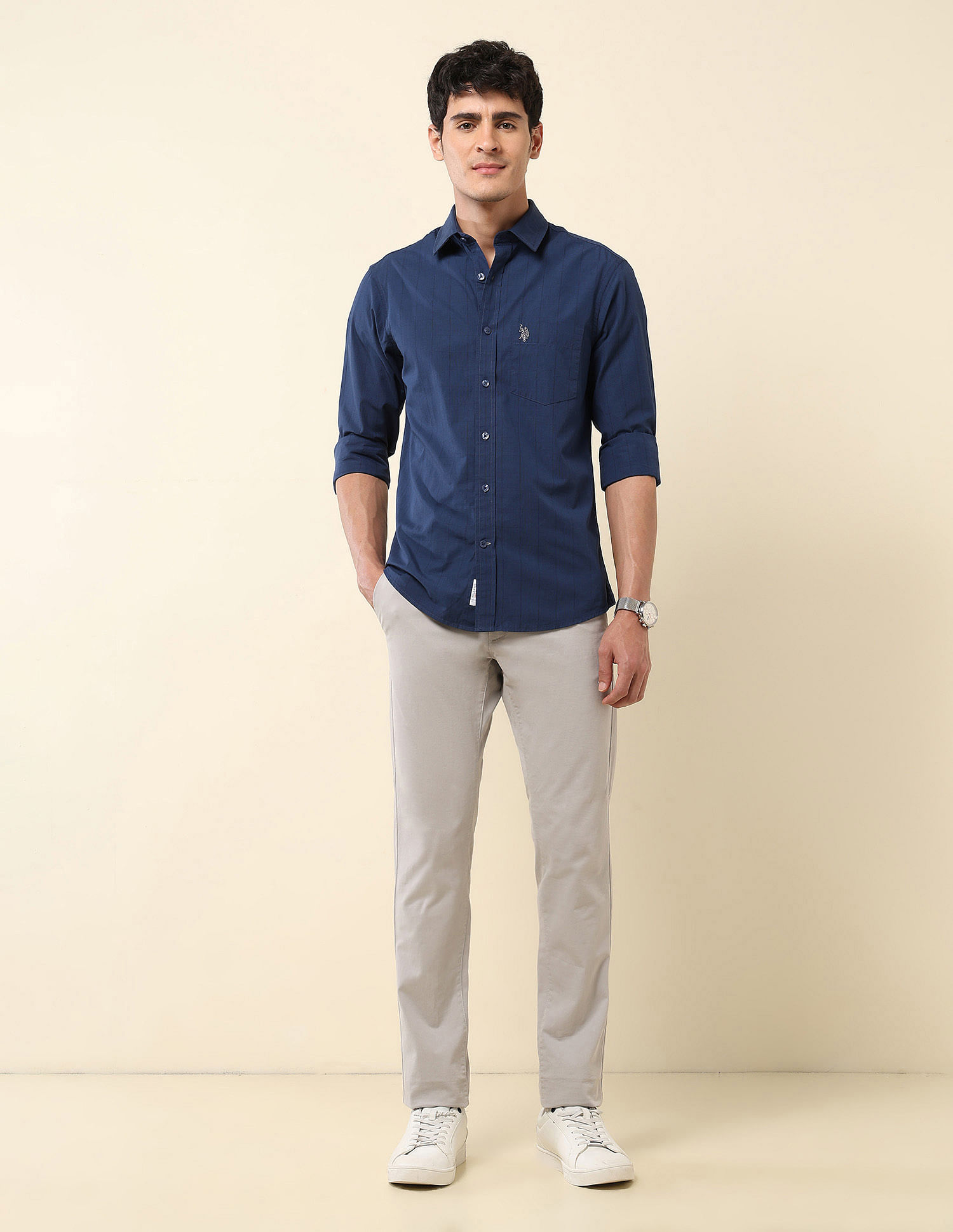 U.S. Polo Assn. Vertical Striped Pure Cotton Shirt