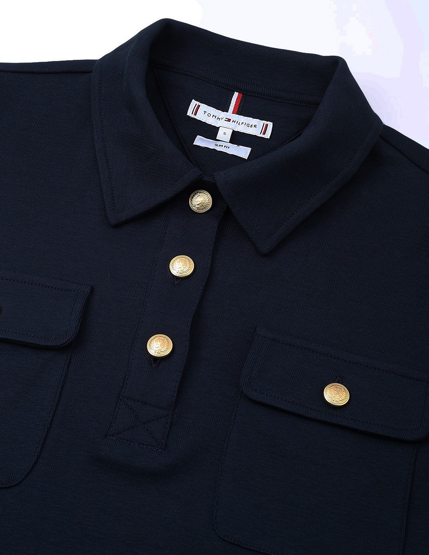 Tommy Hilfiger Solid Slim-Fit Cotton Polo T-Shirt