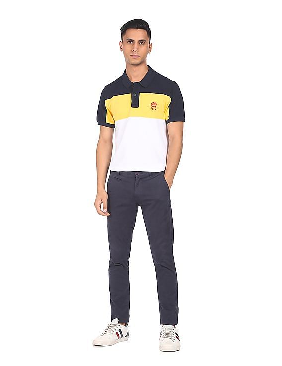 U.S. Polo Assn. Cotton Colour Block Polo Shirt