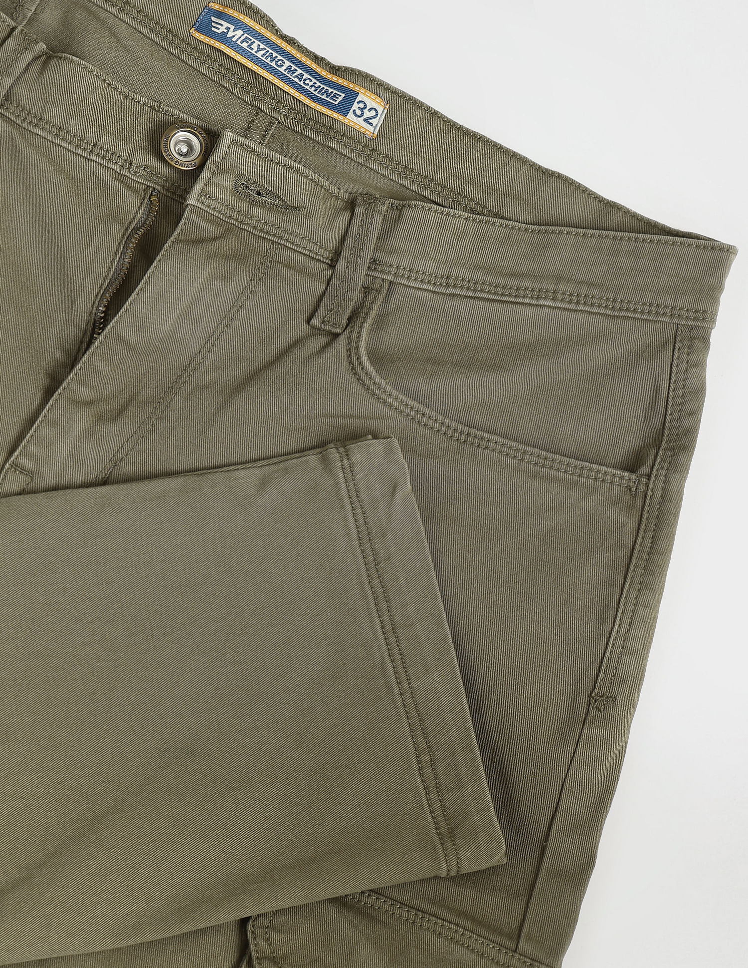 Flying Machine Mid Rise Slim Fit Cargo Jeans