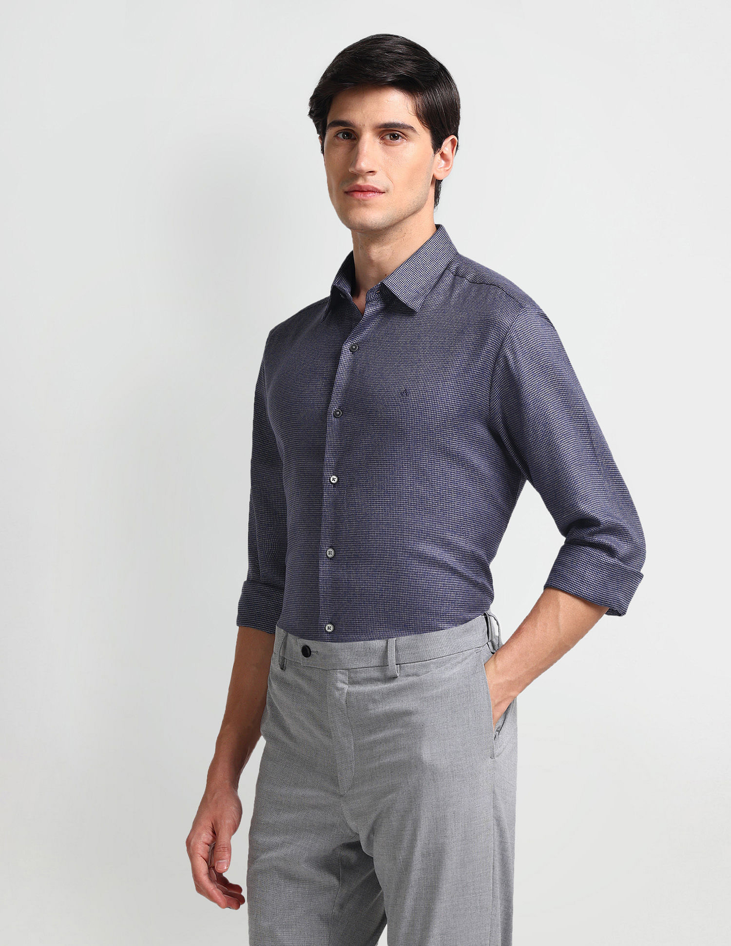 Arrow Newyork Geometric Patterned Slim Fit Shirt