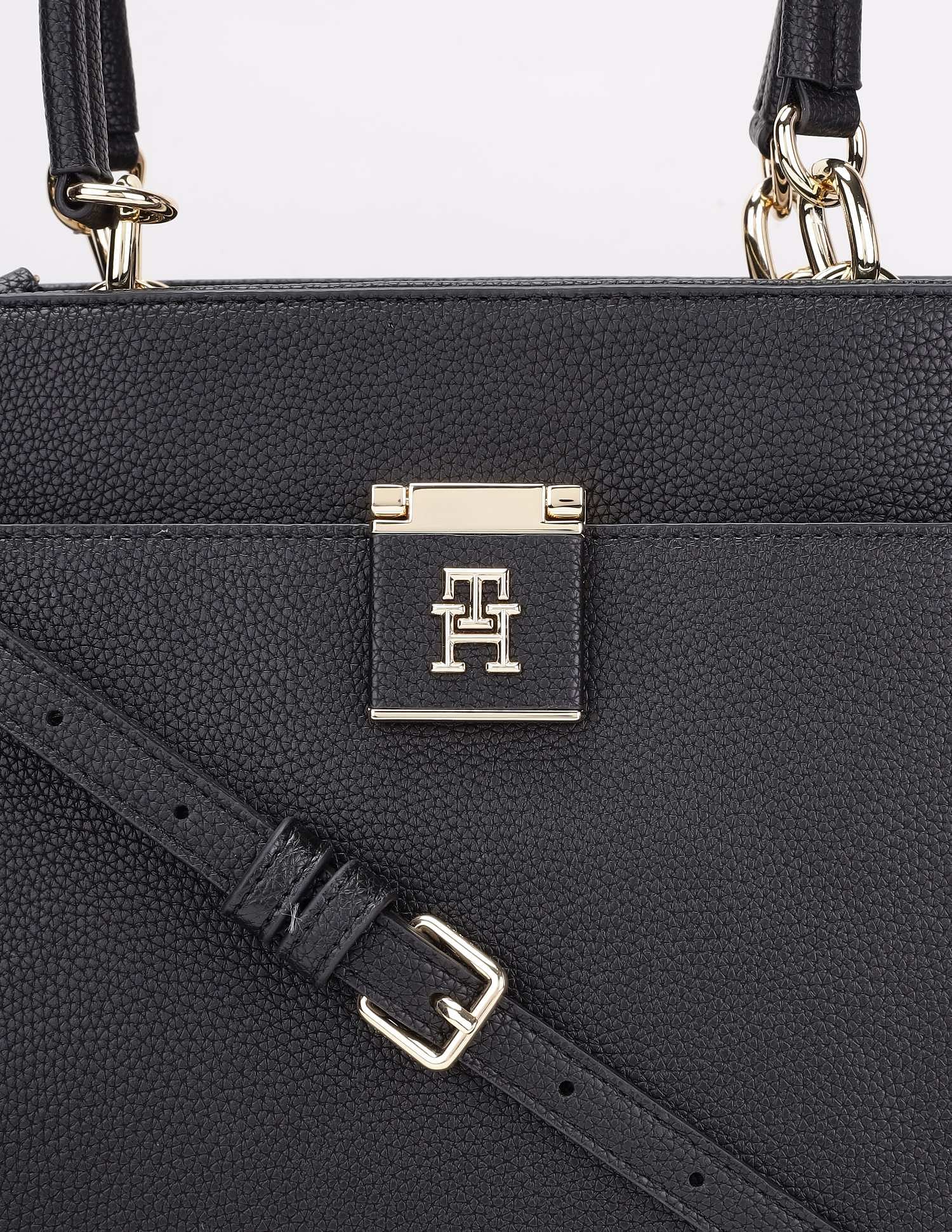 Tommy Hilfiger Logo Beige Pu Handbag
