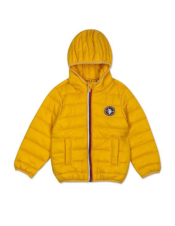 Buy U.S. Polo Assn. Kids Logo Hooded Solid Puffer Jacket NNNOW