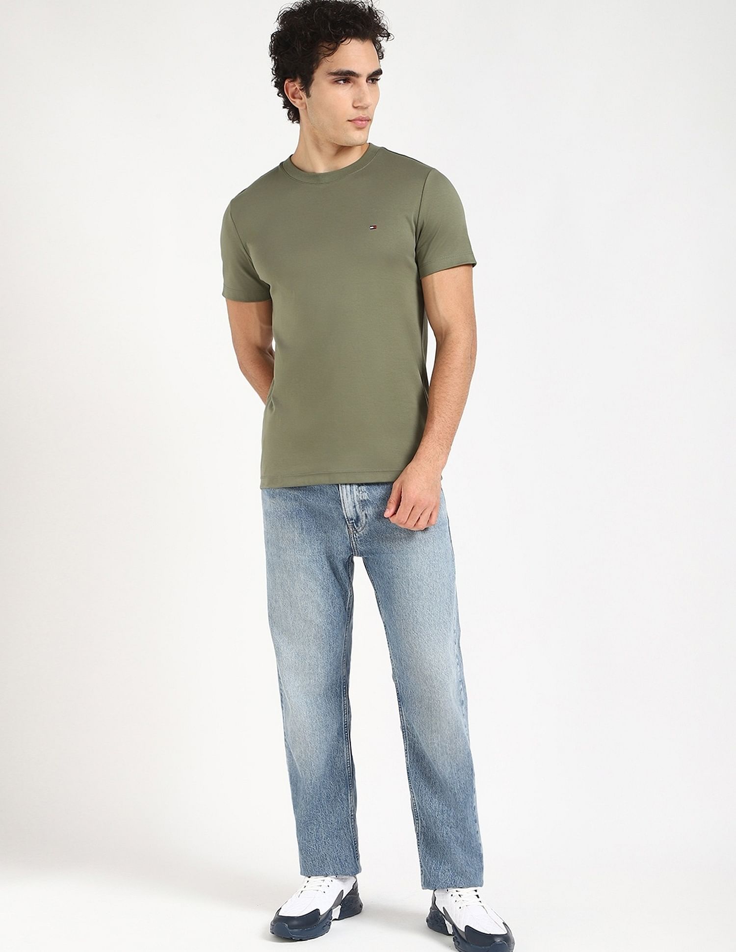 Tommy Hilfiger Solid Slim-Fit Cotton T-Shirt