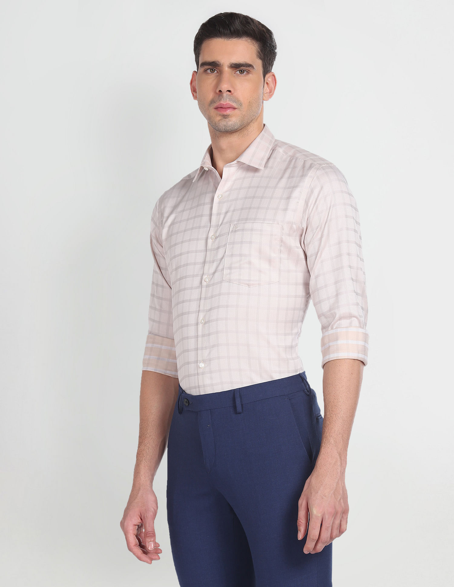 Arrow Windowpane Check Auto Press Shirt