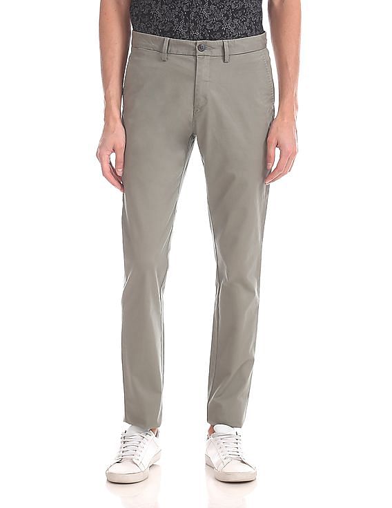 Slim Fit Flat-Front Trousers