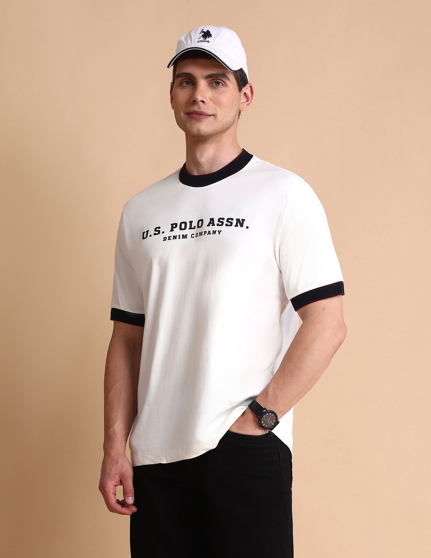 U.S. Polo Assn. Denim Co. Pure Cotton Muscle Fit T-Shirt