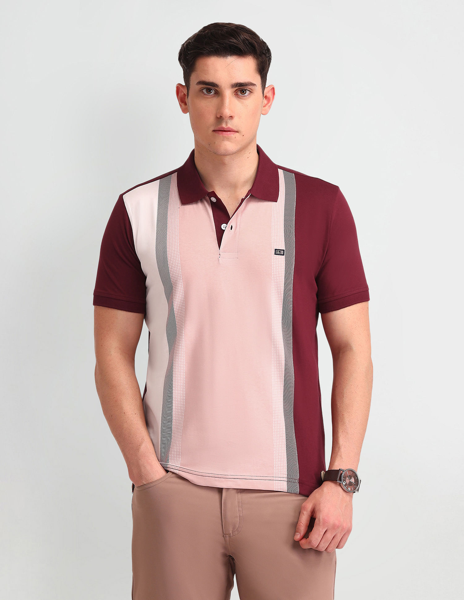 Arrow Sport Regular Fit Striped Polo Shirt