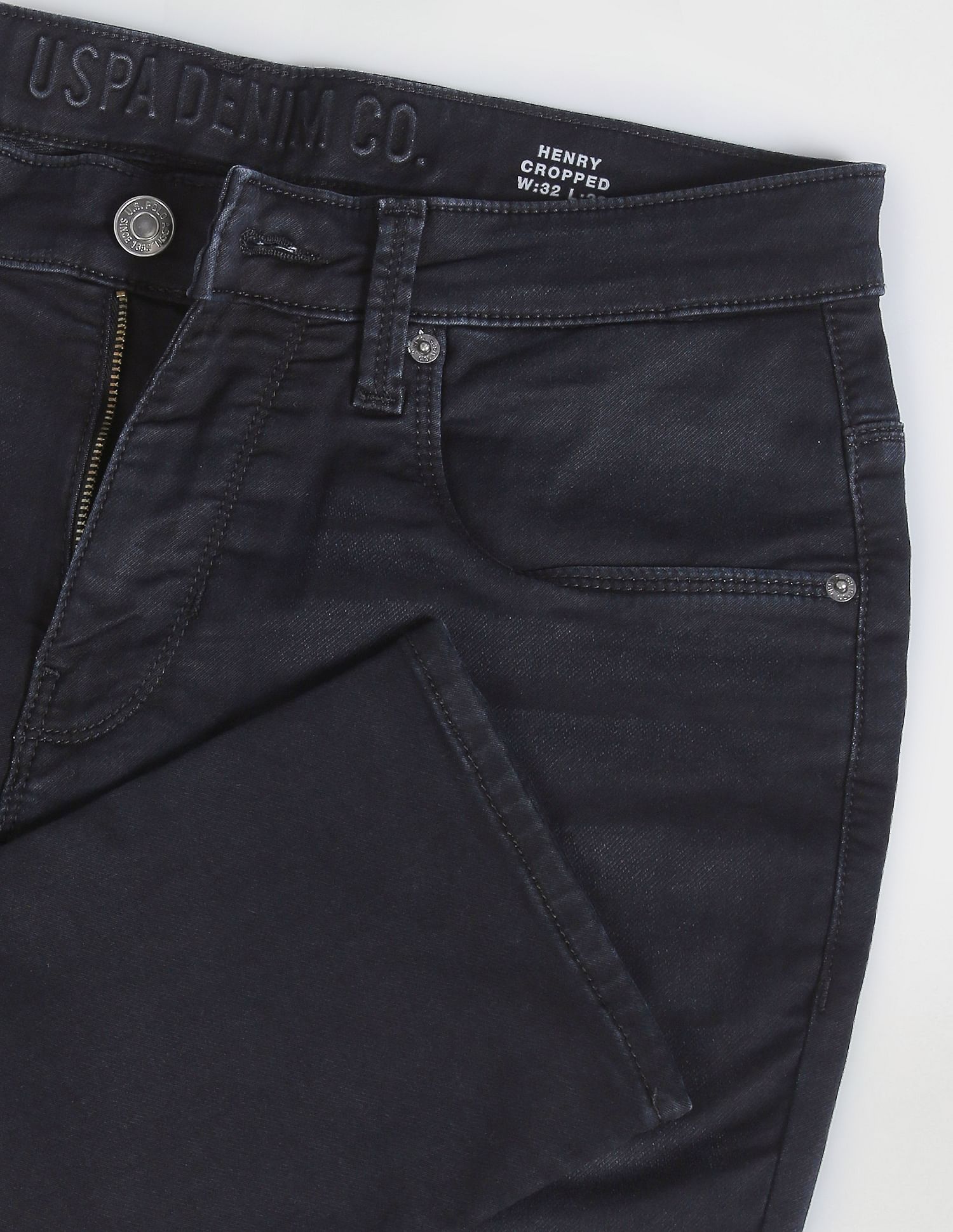 U.S. Polo Assn. Denim Co. Henry Cropped Fit Blue Jeans