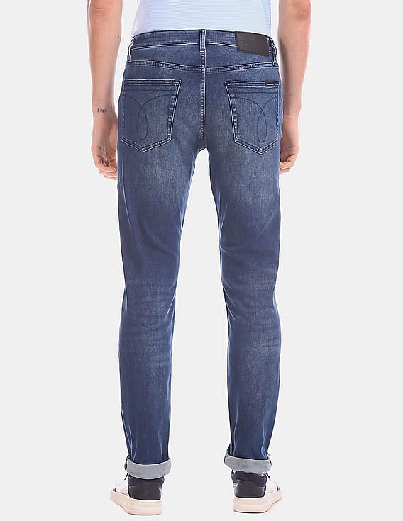 Calvin Klein Men Blue Slim Fit Infinite Soft Stone Wash Jeans