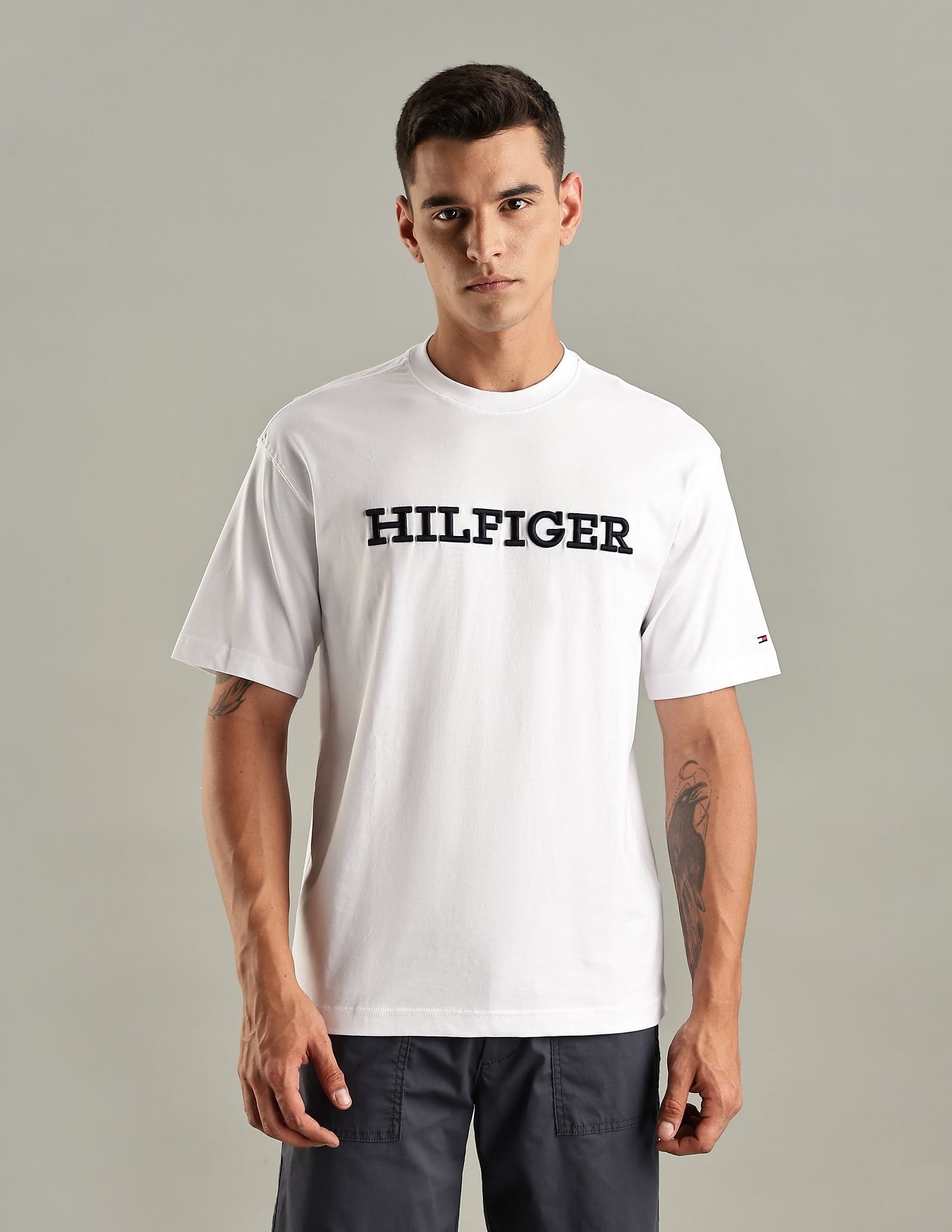 Tommy Hilfiger Embroidered Logo Regular-Fit Cotton T-Shirt