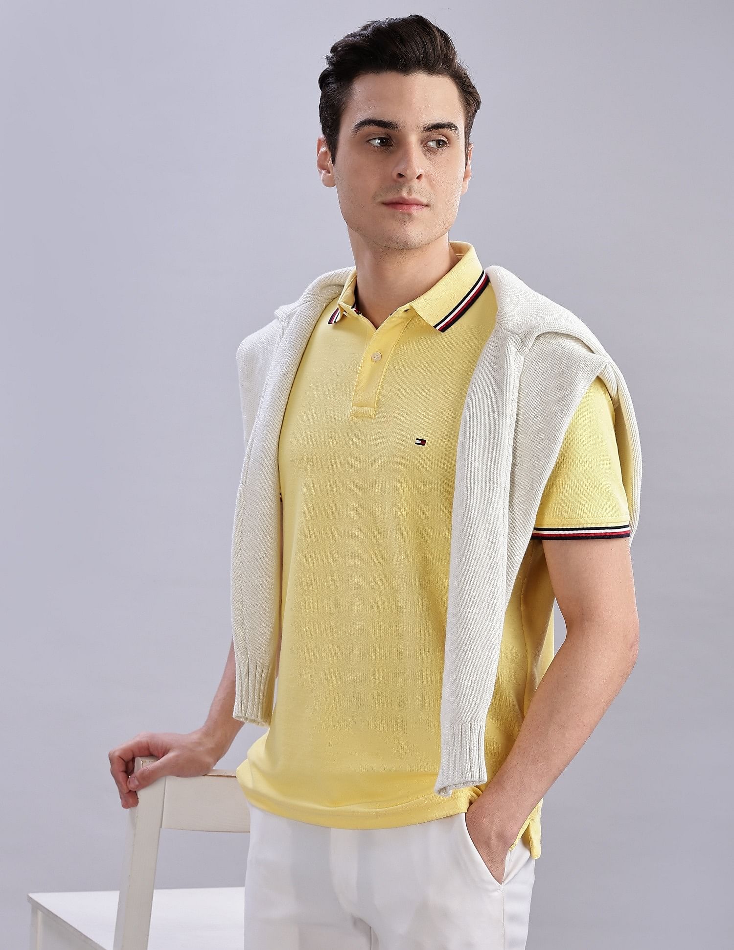 Tommy Hilfiger Solid Regular-Fit Cotton Polo Shirts