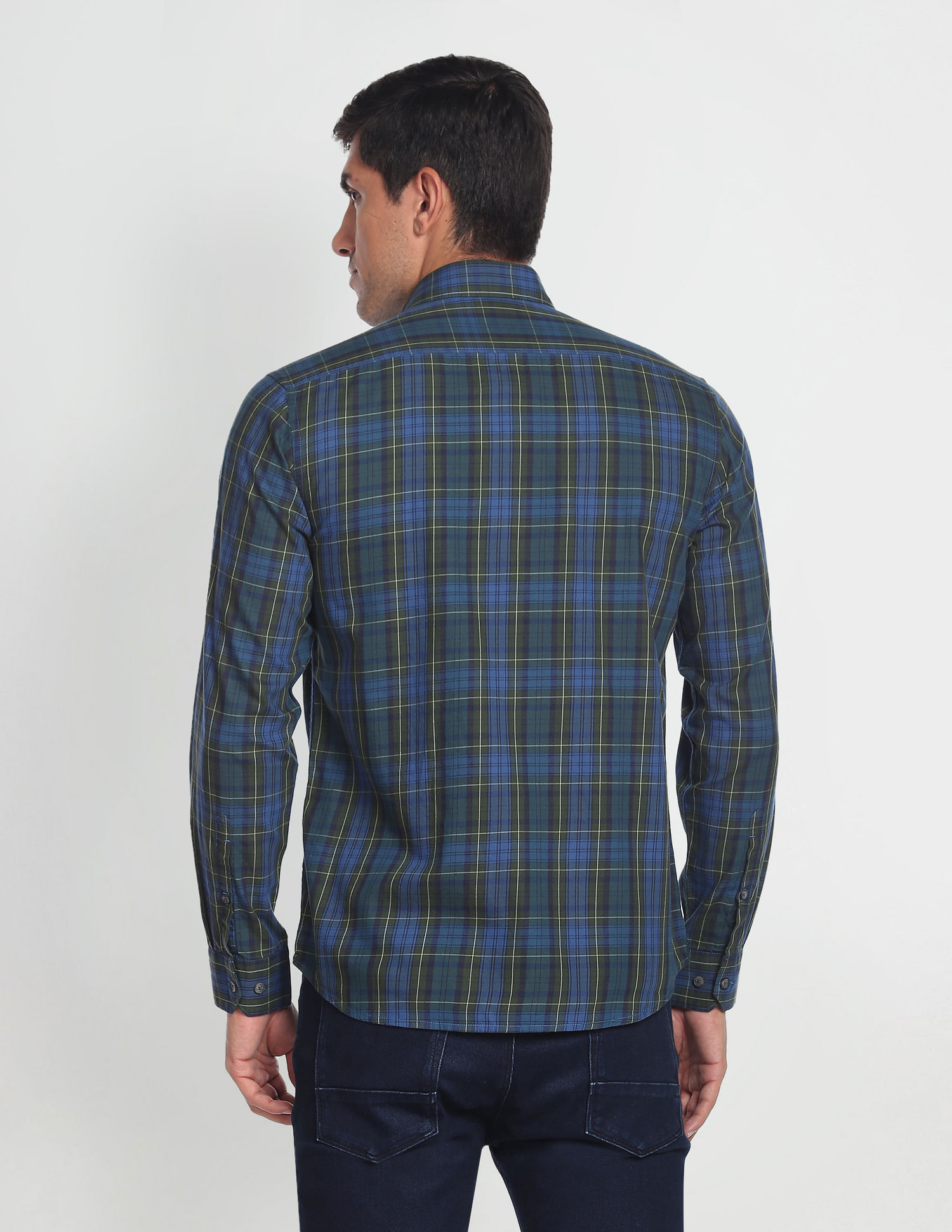 Arrow Sports Manhattan Slim Fit Plaid Shirt