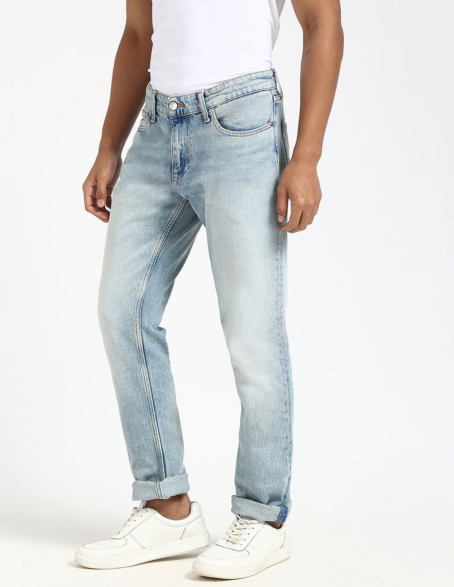 Tommy Hilfiger Mid-Wash Regular-Fit Mid-Rise Jeans
