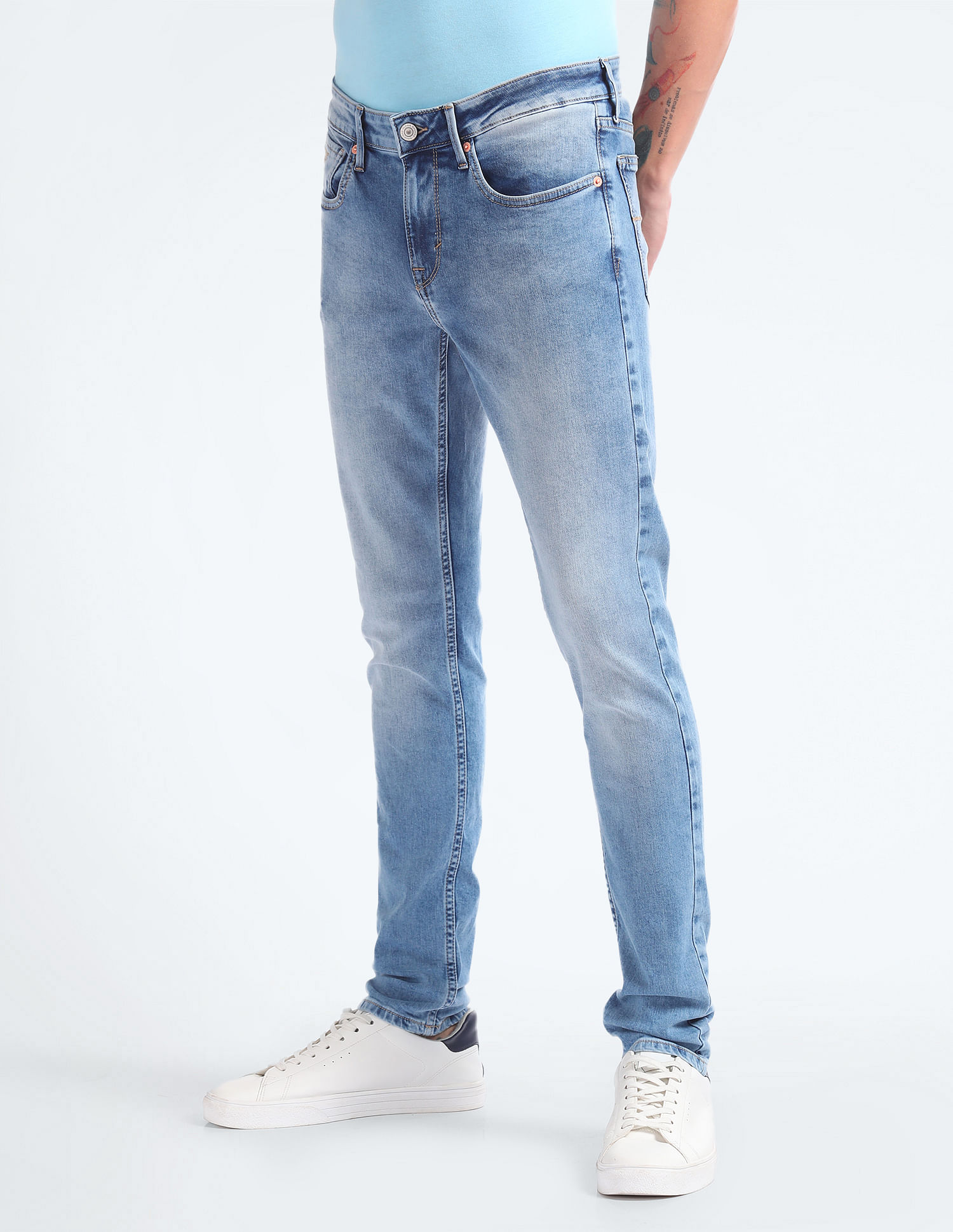 Flying Machine Jackson Super Skinny Stonewash Jeans