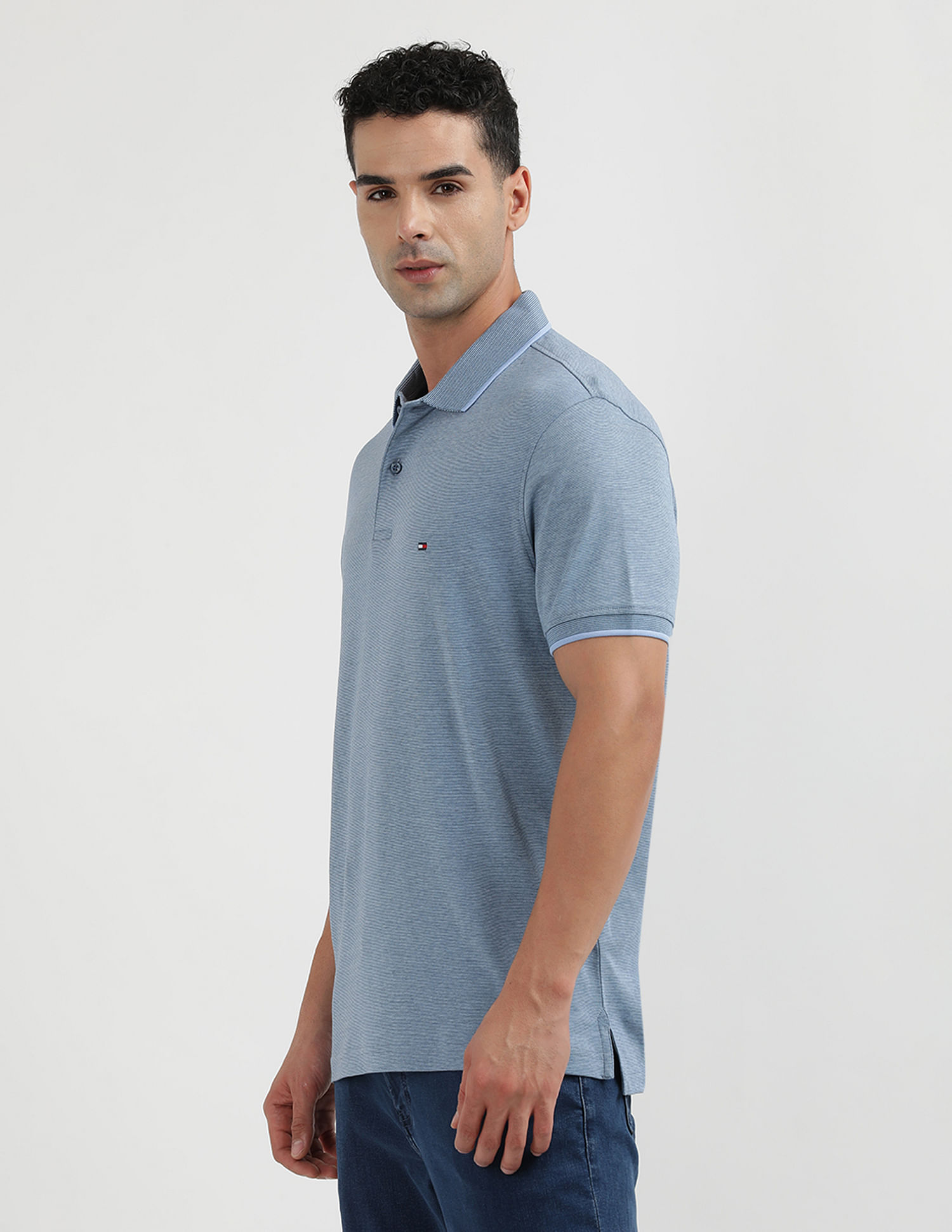 Tommy Hilfiger Two Tone Interlock Polo Shirt