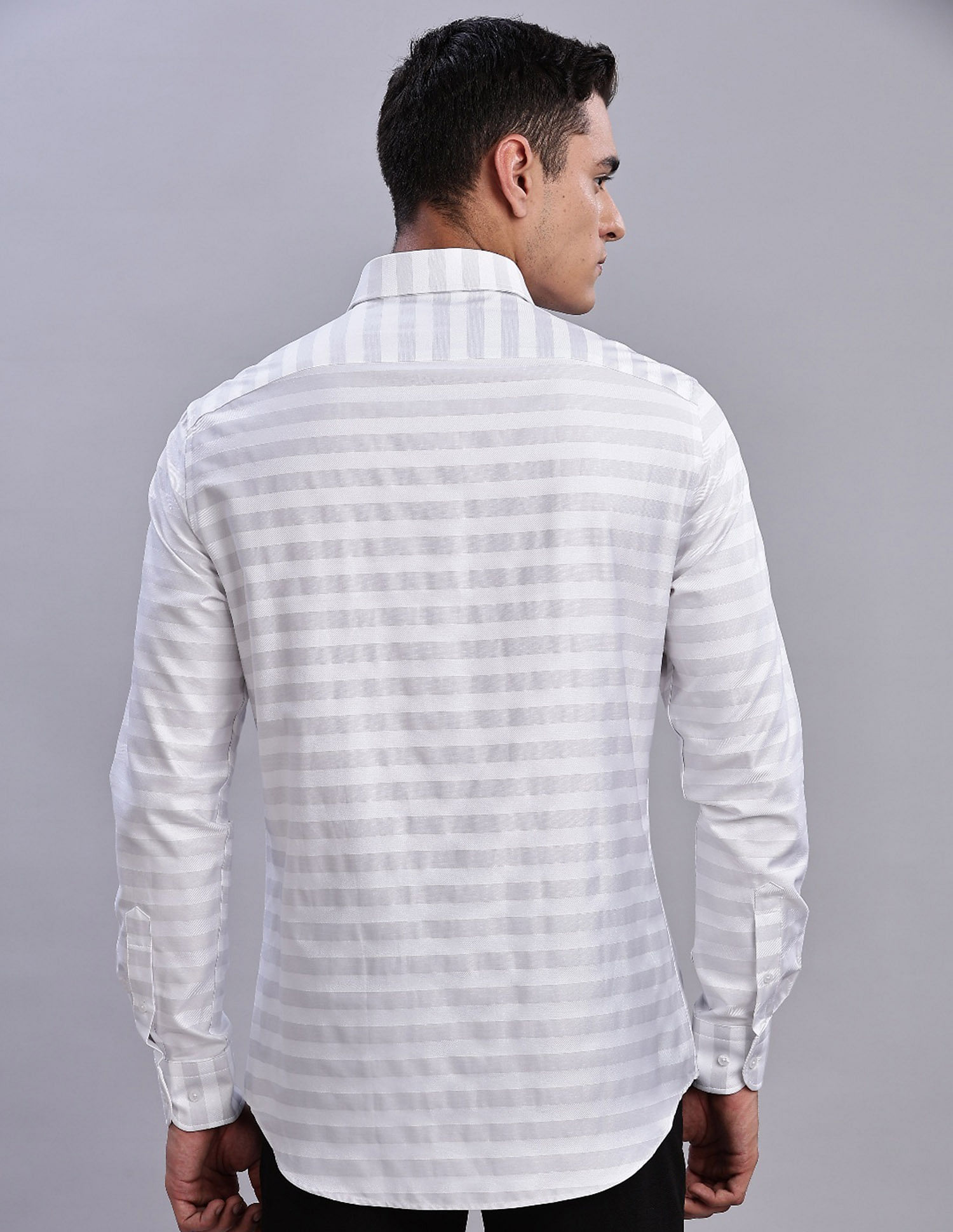Tommy Hilfiger Striped Regular Fit Plain Woven Shirt