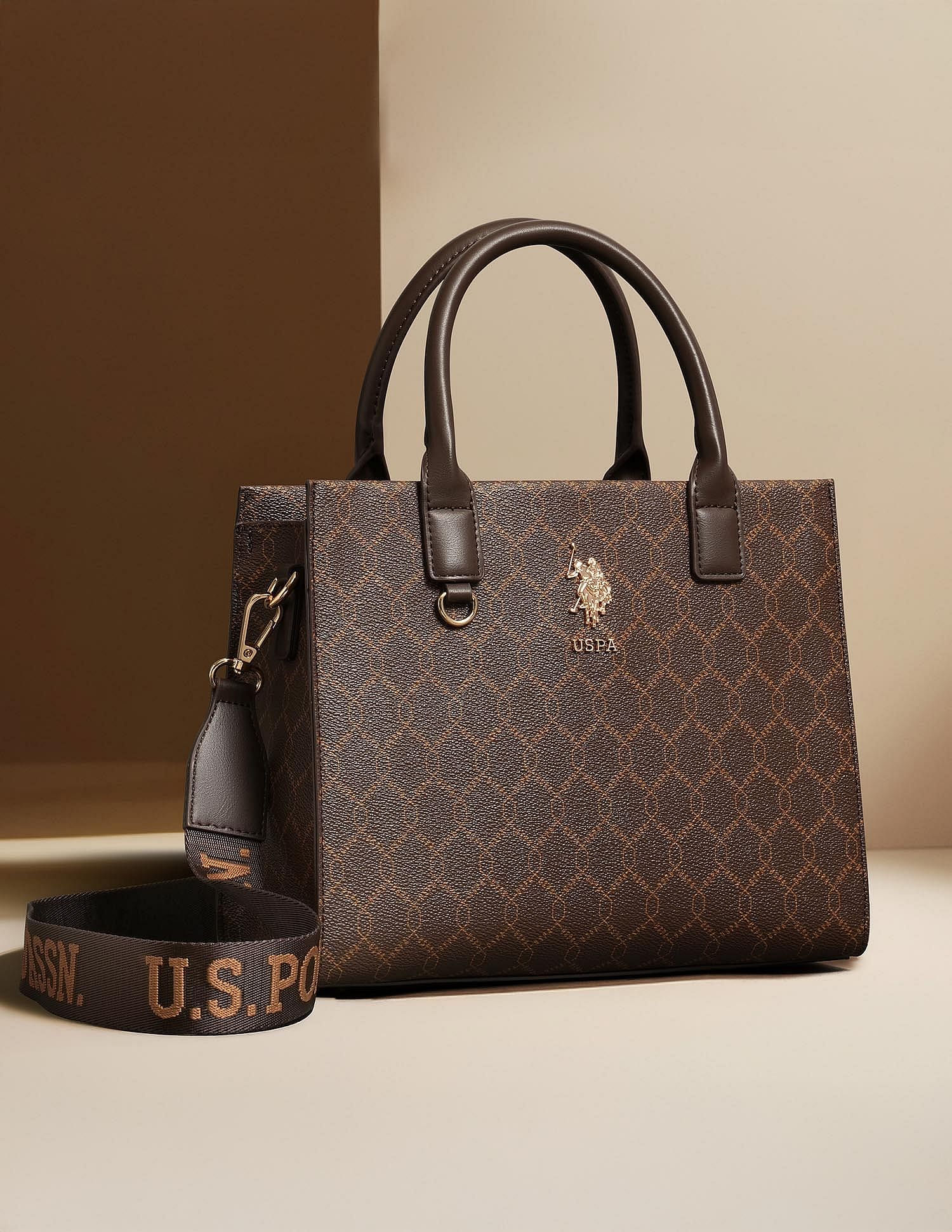 U.S. Polo Assn. Scarlet Monogram Tote Handbag