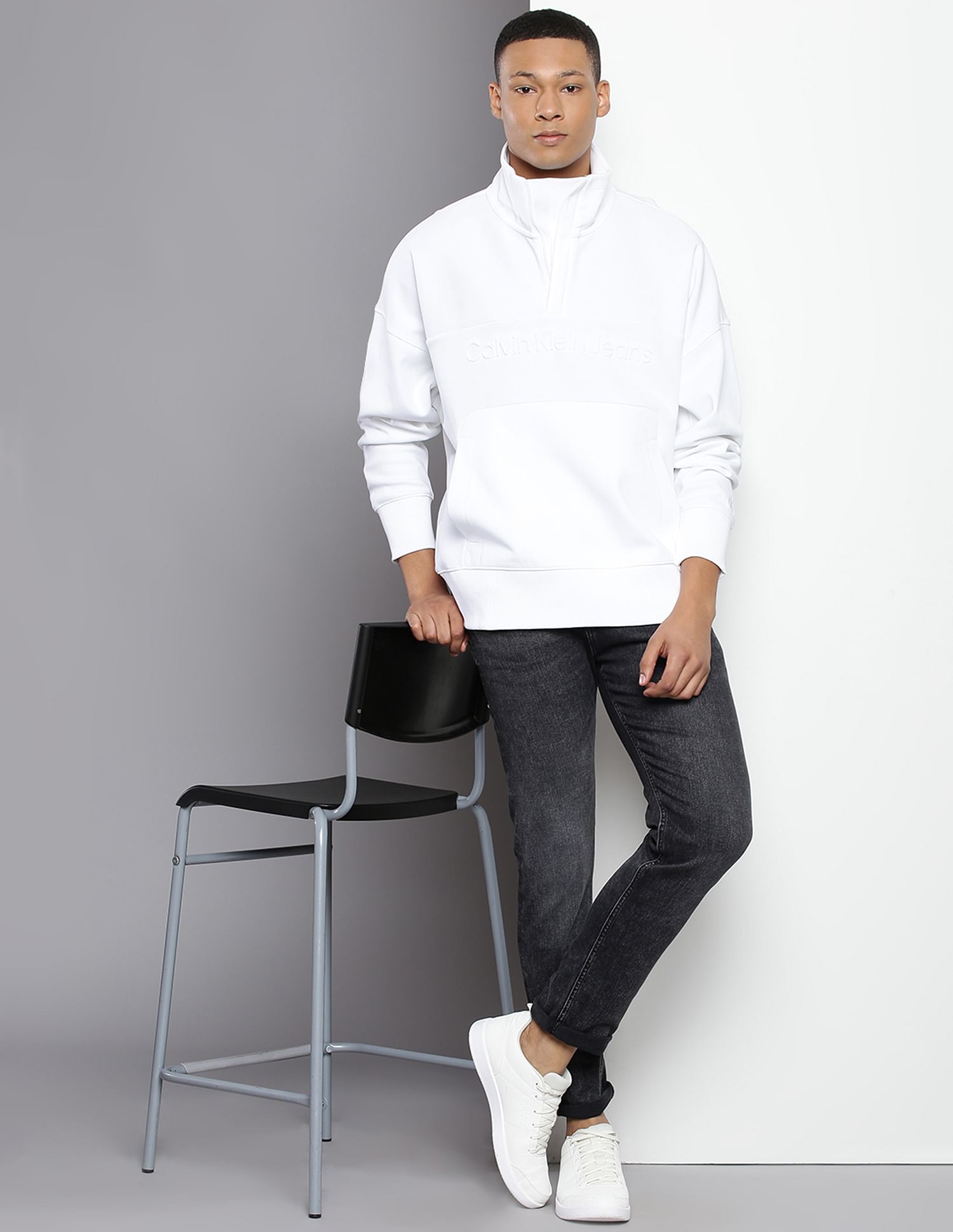 Calvin Klein Institutional Embossed Logo Sweatshirt