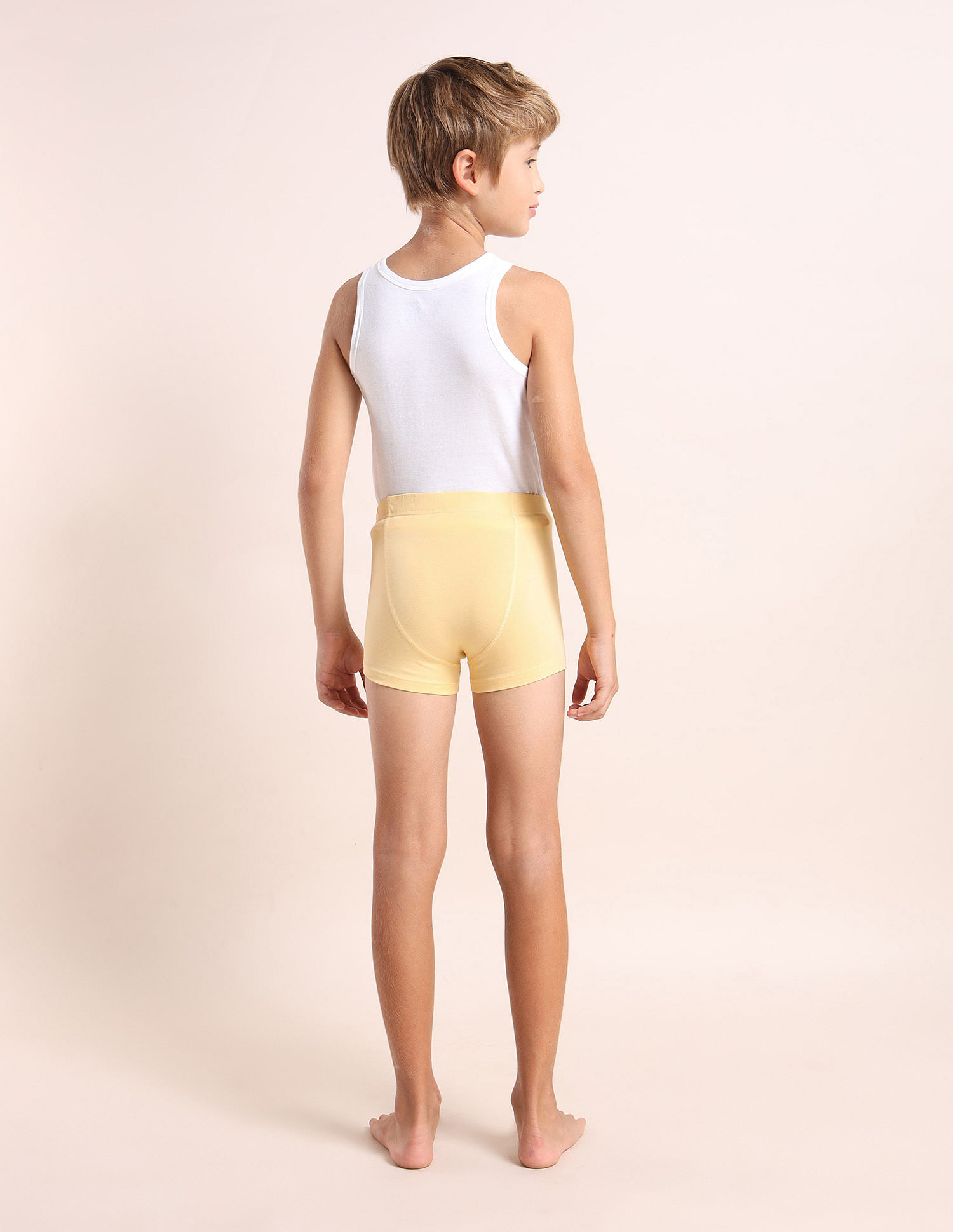USPA Innerwear Boys Cotton Spandex Solid Trunks - Pack Of 3