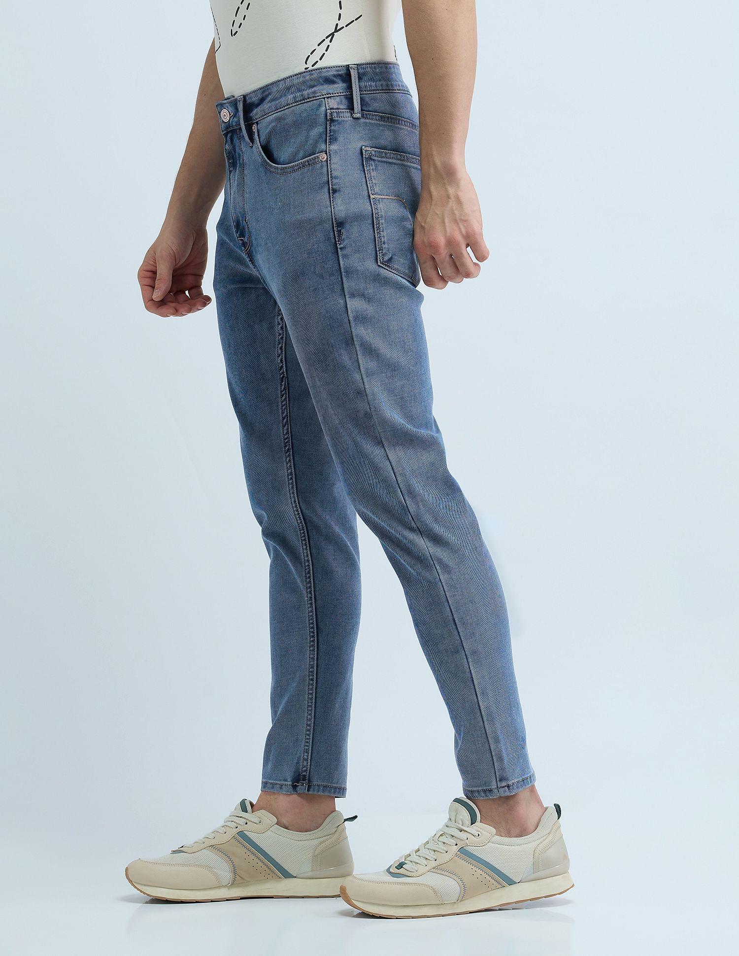 Flying Machine Mankle Relaxed Tapered Drop Crotch Jeans