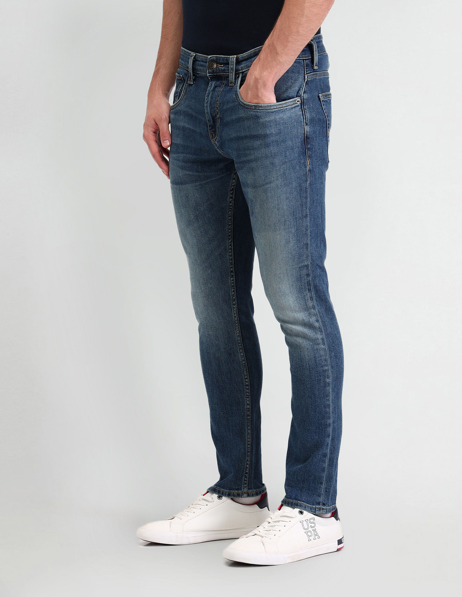 U.S. Polo Assn. Denim Co. Henry Tapered Cropped Fit Blue Jeans