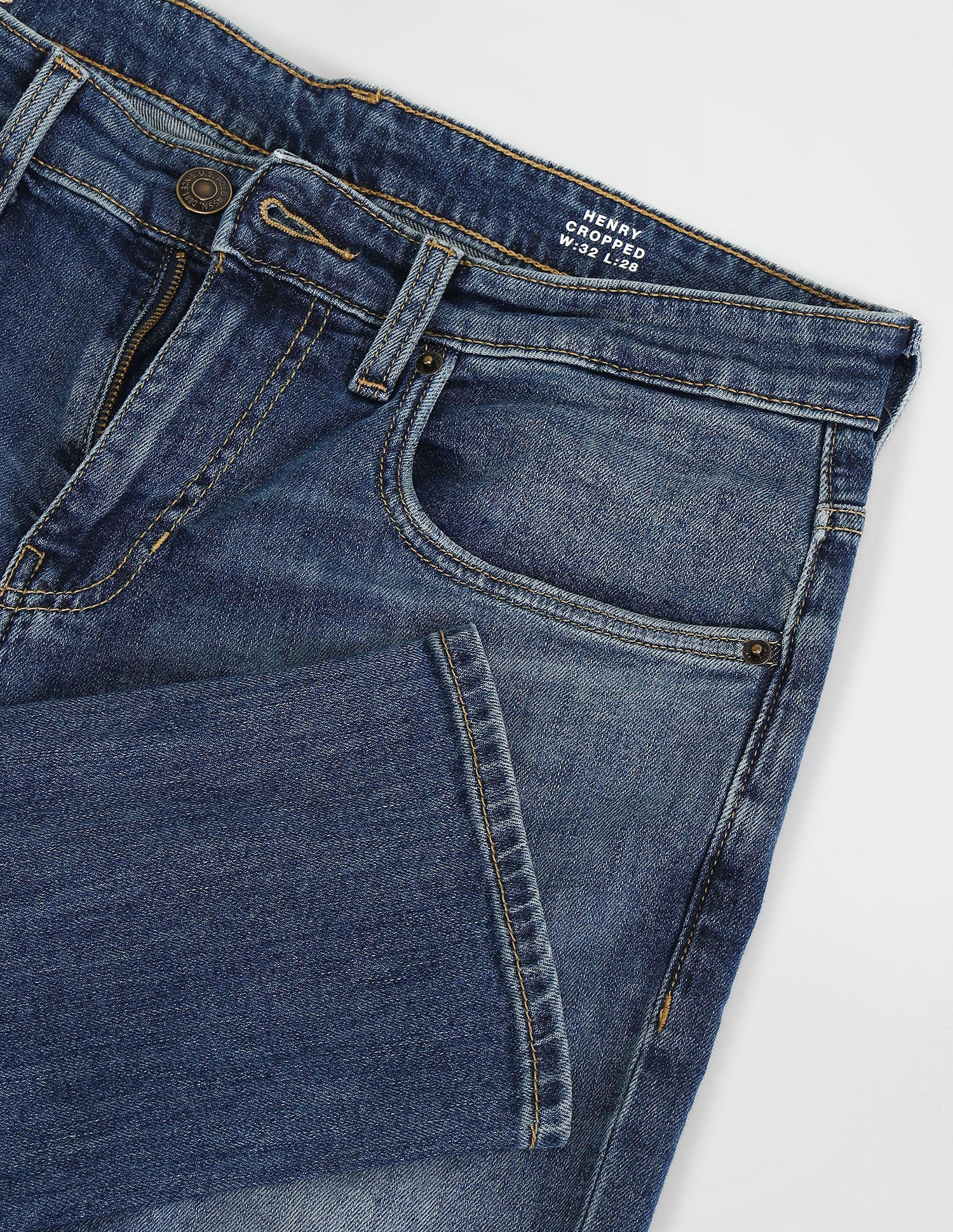 U.S. Polo Assn. Denim Co. Henry Tapered Cropped Fit Blue Jeans