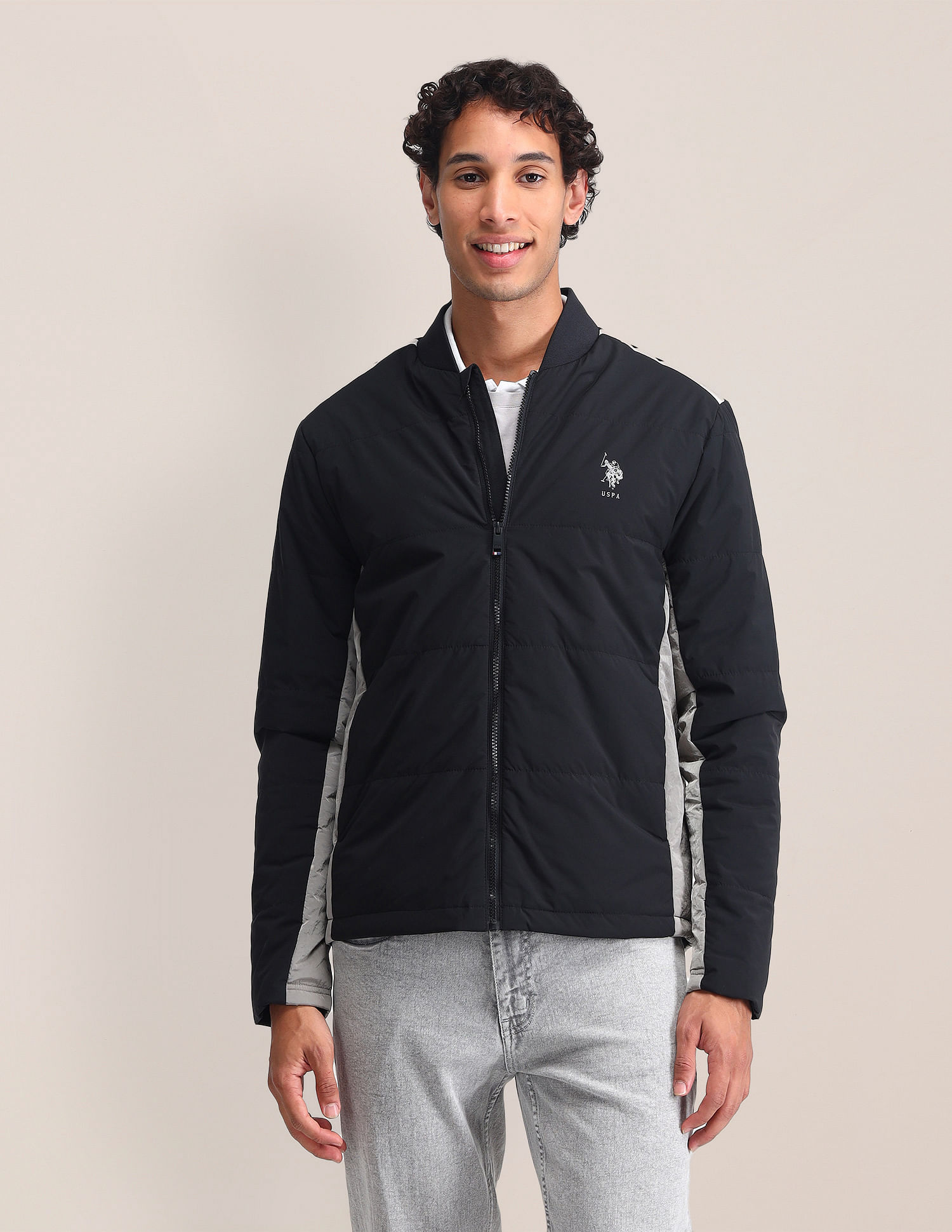 U.S. Polo Assn. Regular Fit Solid Bomber Jacket