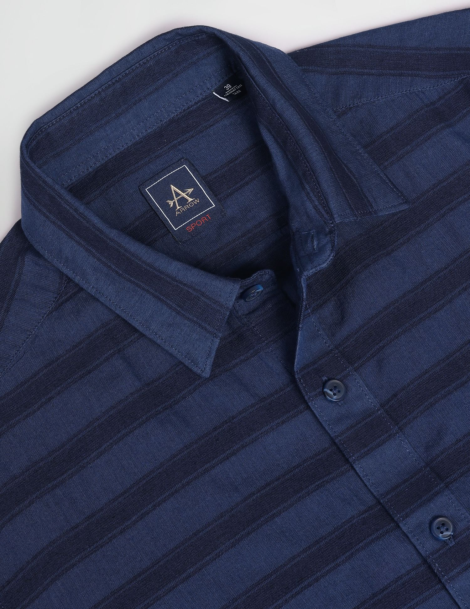 Arrow Sports Horizontal Stripe Cotton Casual Shirt