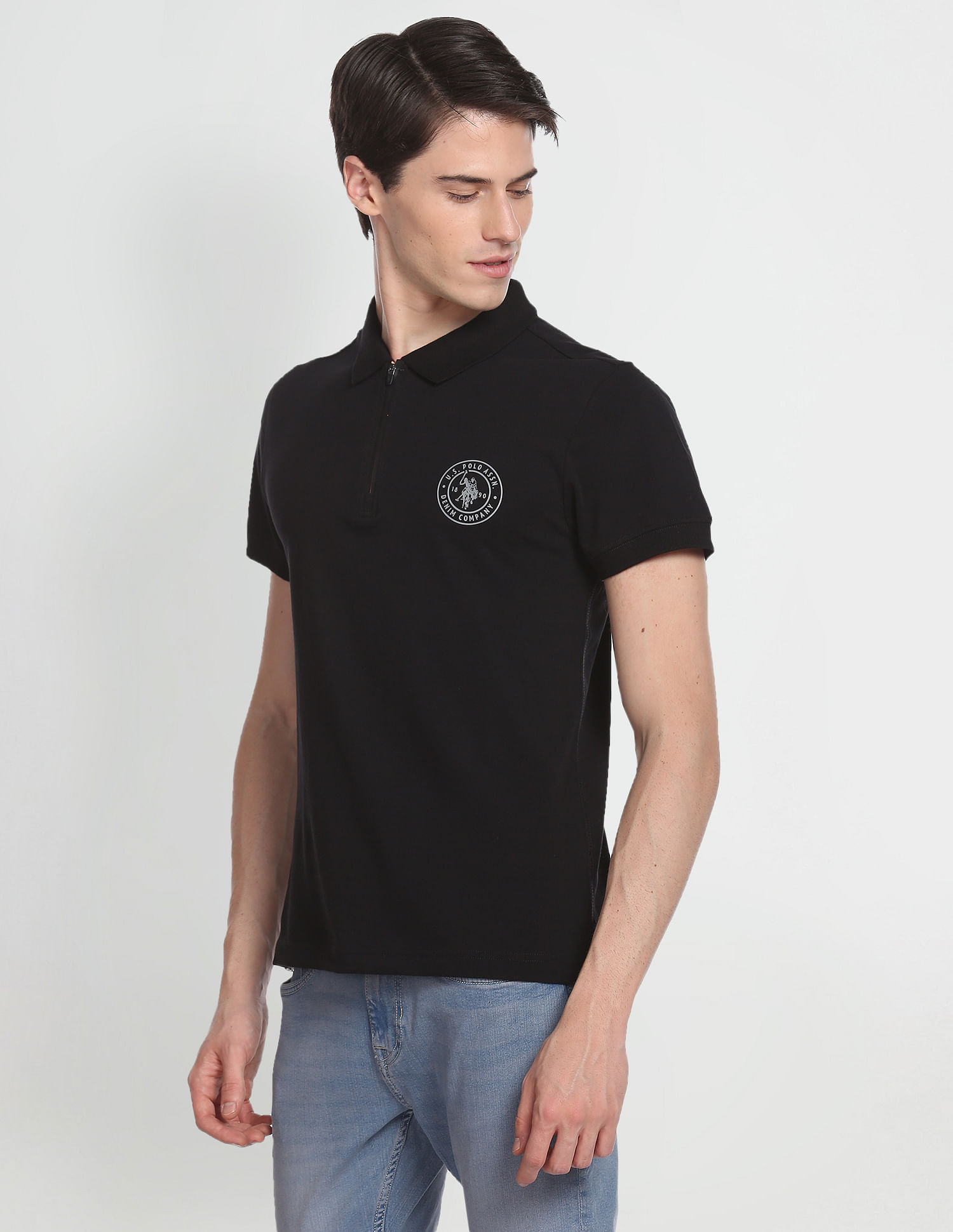 U.S. Polo Assn. Denim Co. HD Print Muscle Fit Polo Shirt