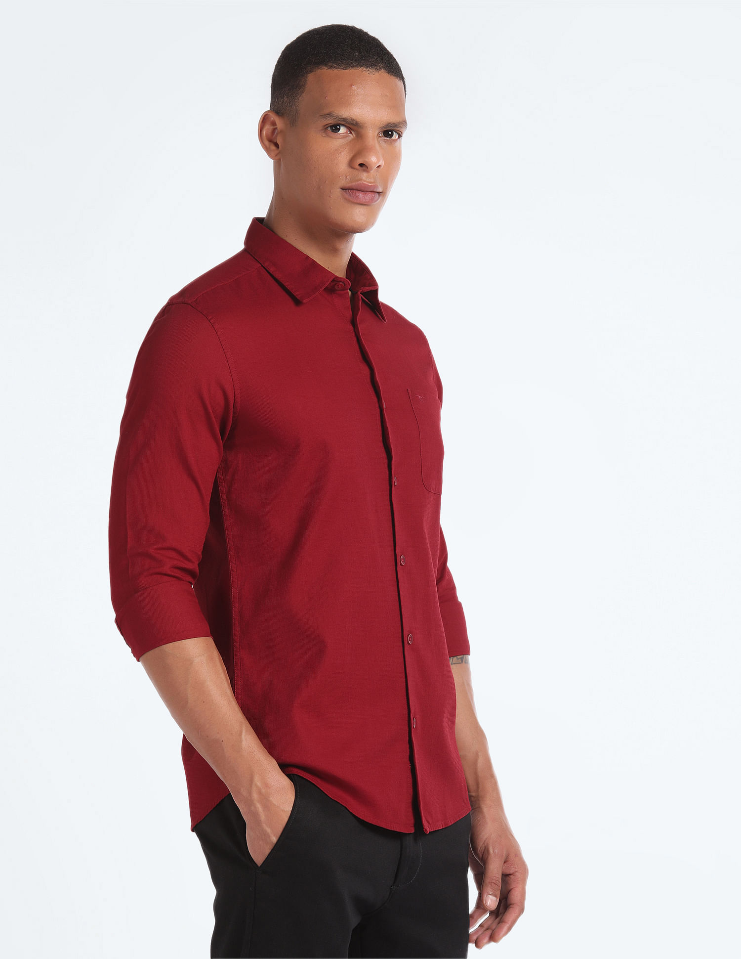 Flying Machine Cotton Slim Fit Shirt