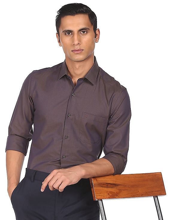 Buy Arrow Dual Tone Regular Fit Shirt - NNNOW.com