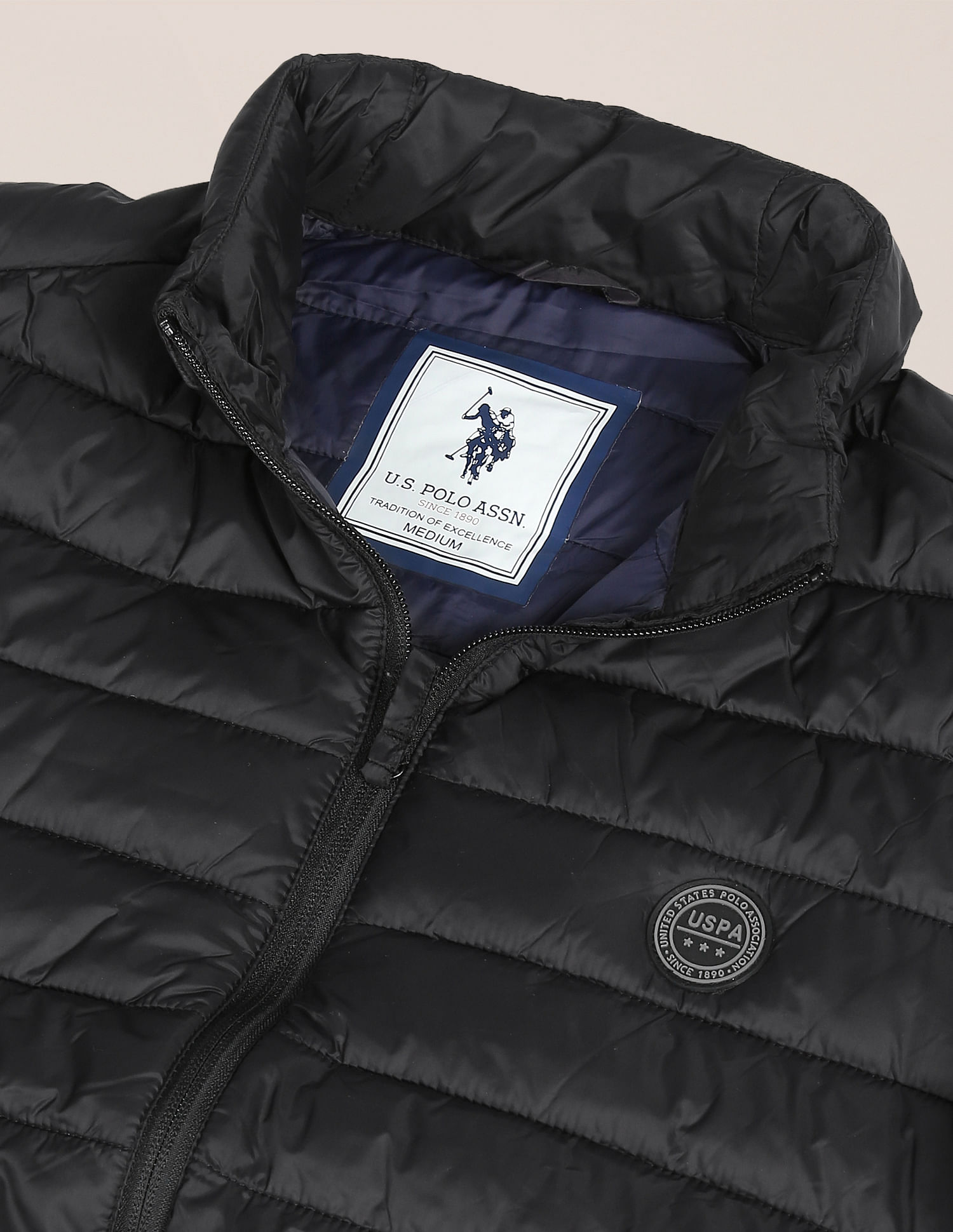 Buy U.S. Polo Assn. Women High Neck Solid Padded Jacket - NNNOW.com