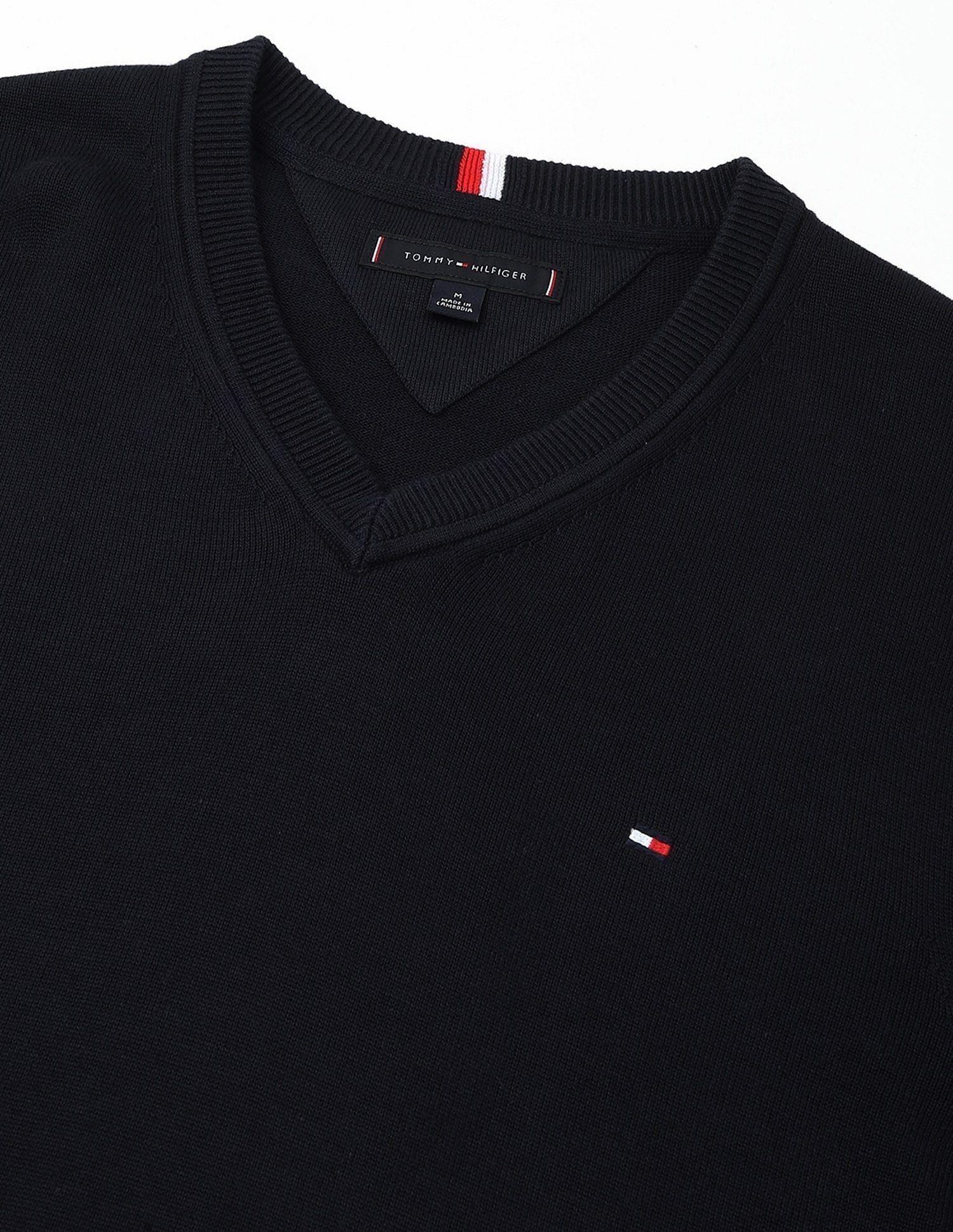 Tommy Hilfiger Solid Regular-Fit Cotton Sweater