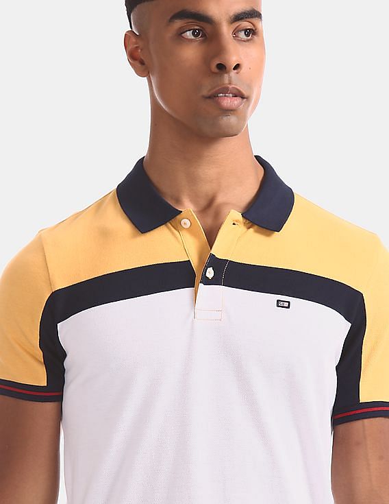 mustard colour polo t shirt