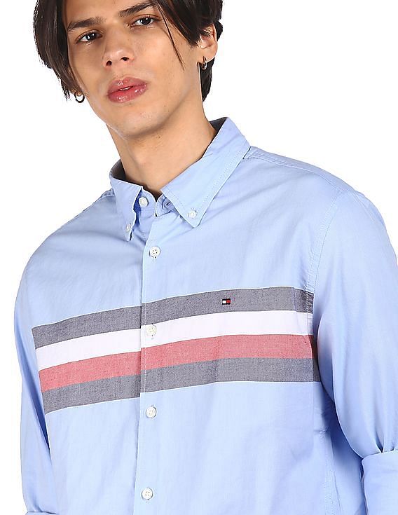 Buy Hilfiger Light Cotton Striped Oxford Shirt - NNNOW.com
