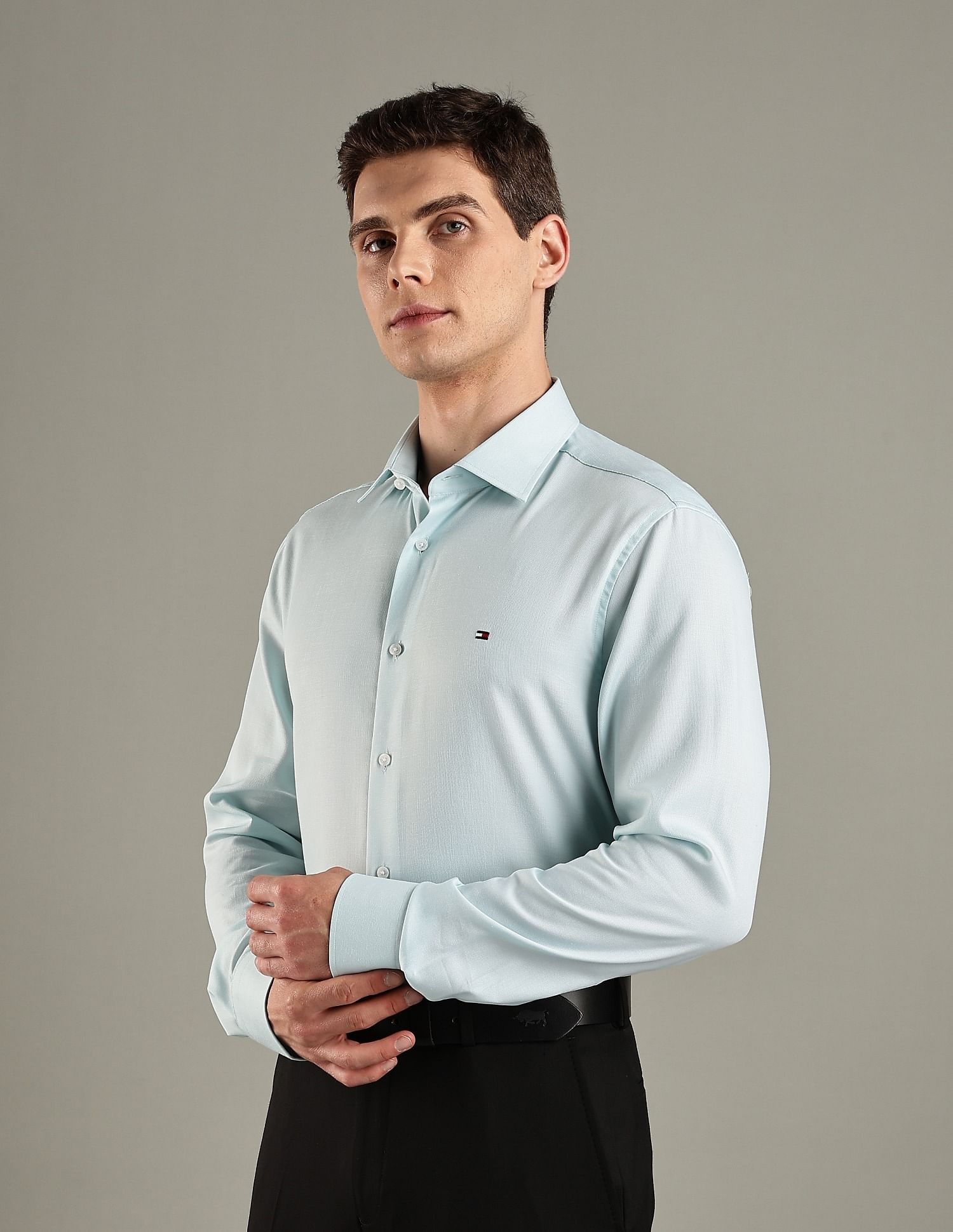 Tommy Hilfiger Solid Regular-Fit Lyocell Woven Shirt