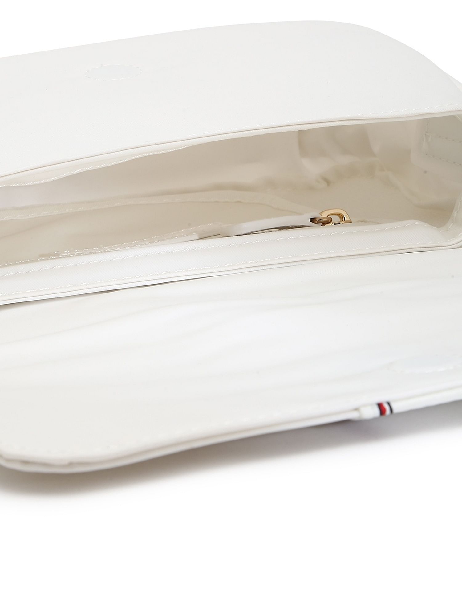 Tommy Hilfiger Solid White Nylon Sling Bag